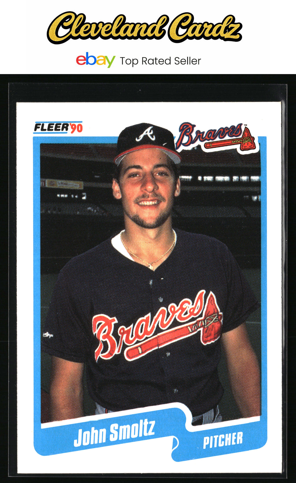 1990 Fleer #595 John Smoltz