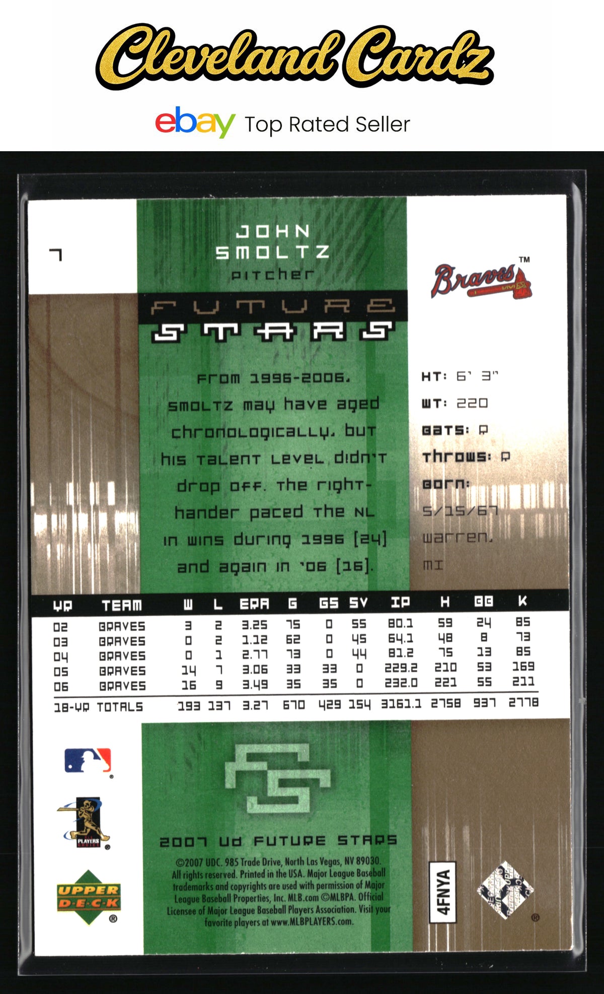 2007 Upper Deck Future Stars #7 John Smoltz