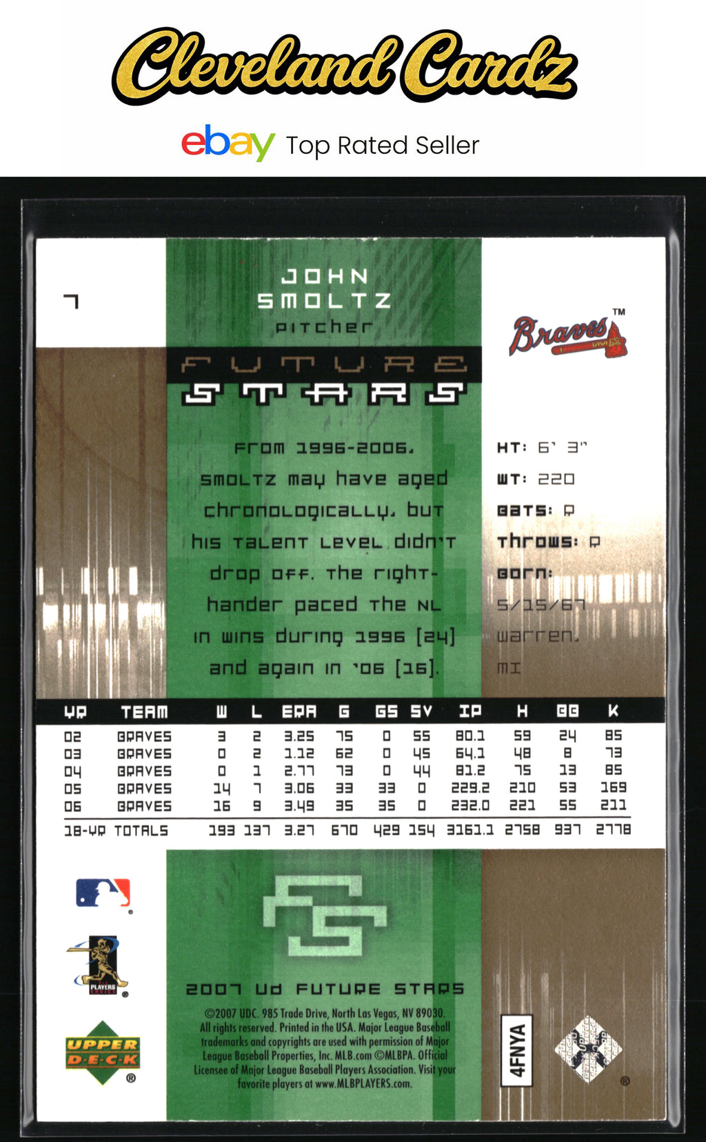 2007 Upper Deck Future Stars #7 John Smoltz