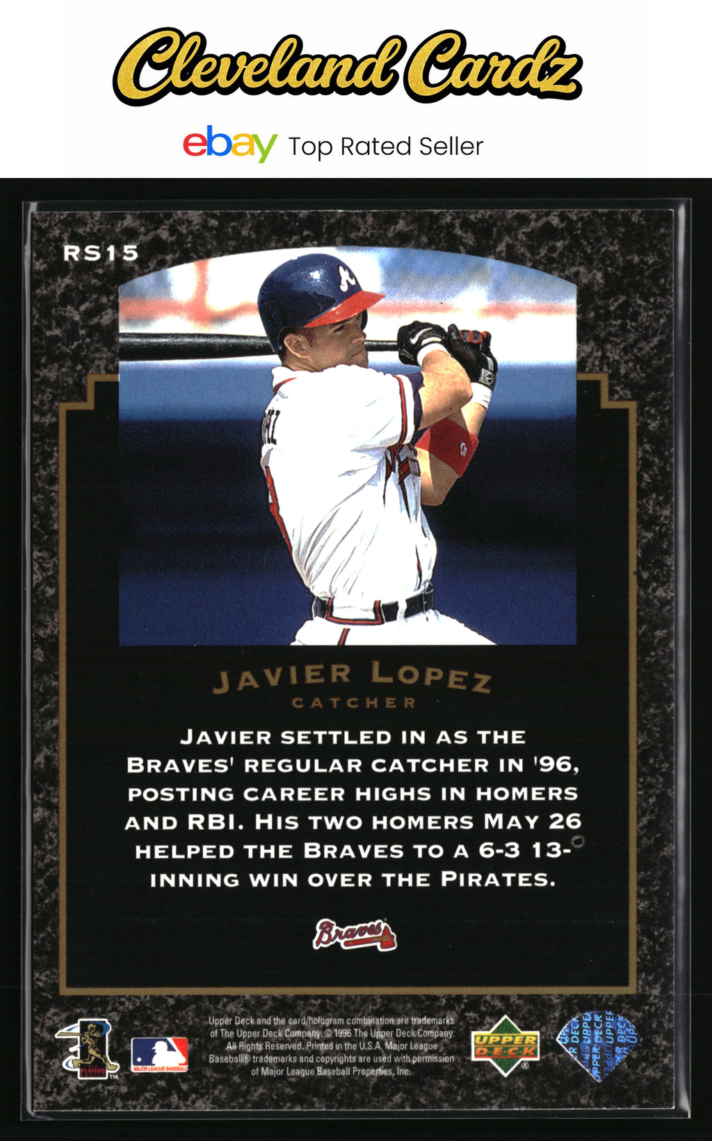 1997 Upper Deck #RS15 Javier Lopez Rock Solid Foundation