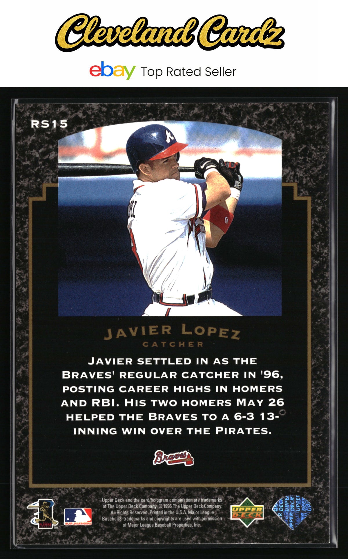 1997 Upper Deck #RS15 Javier Lopez Rock Solid Foundation