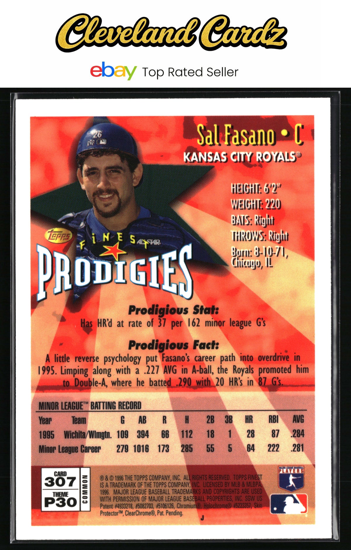 1996 Finest #307 Sal Fasano