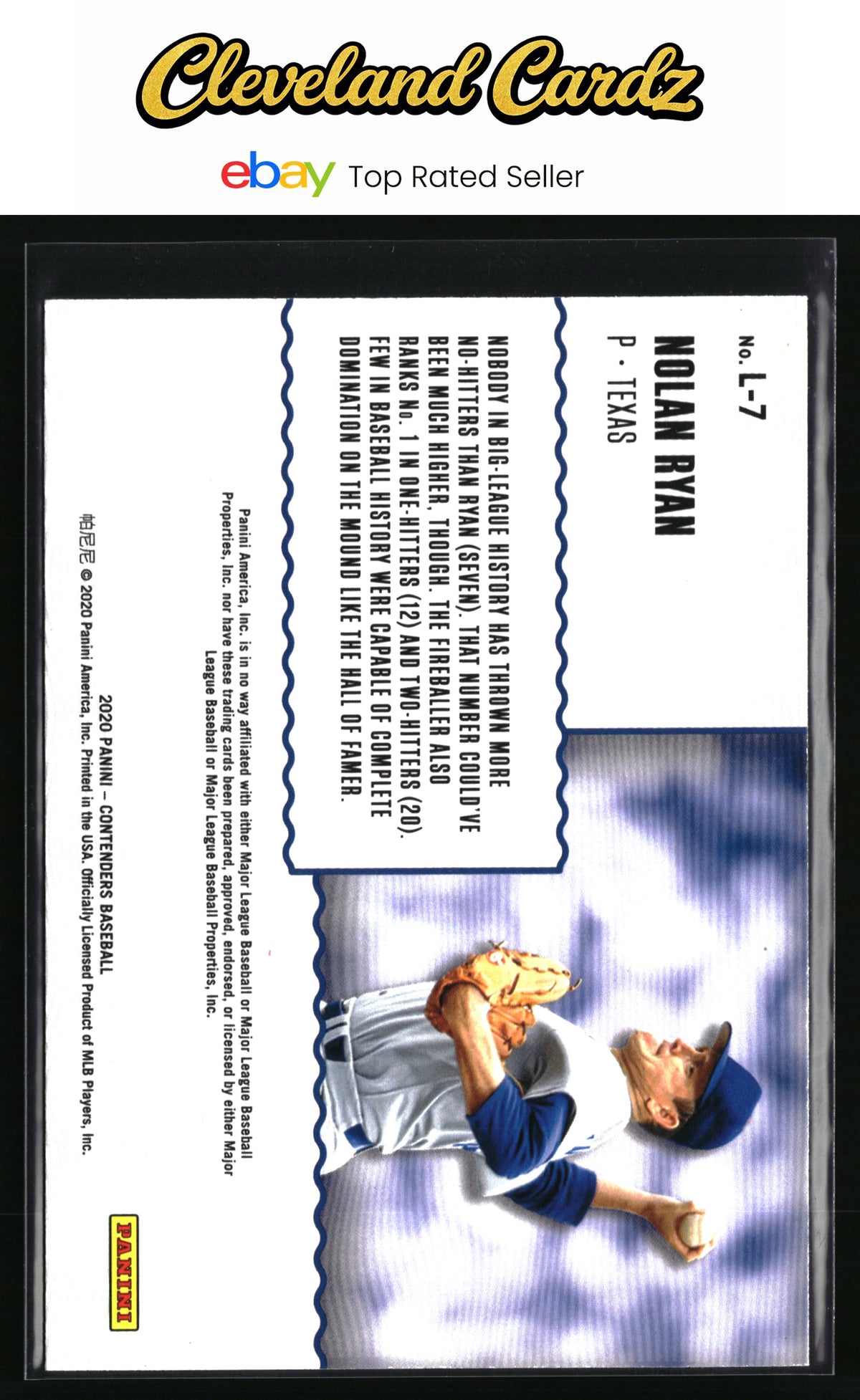 2020 Panini Contenders #L-7 Nolan Ryan Legacy