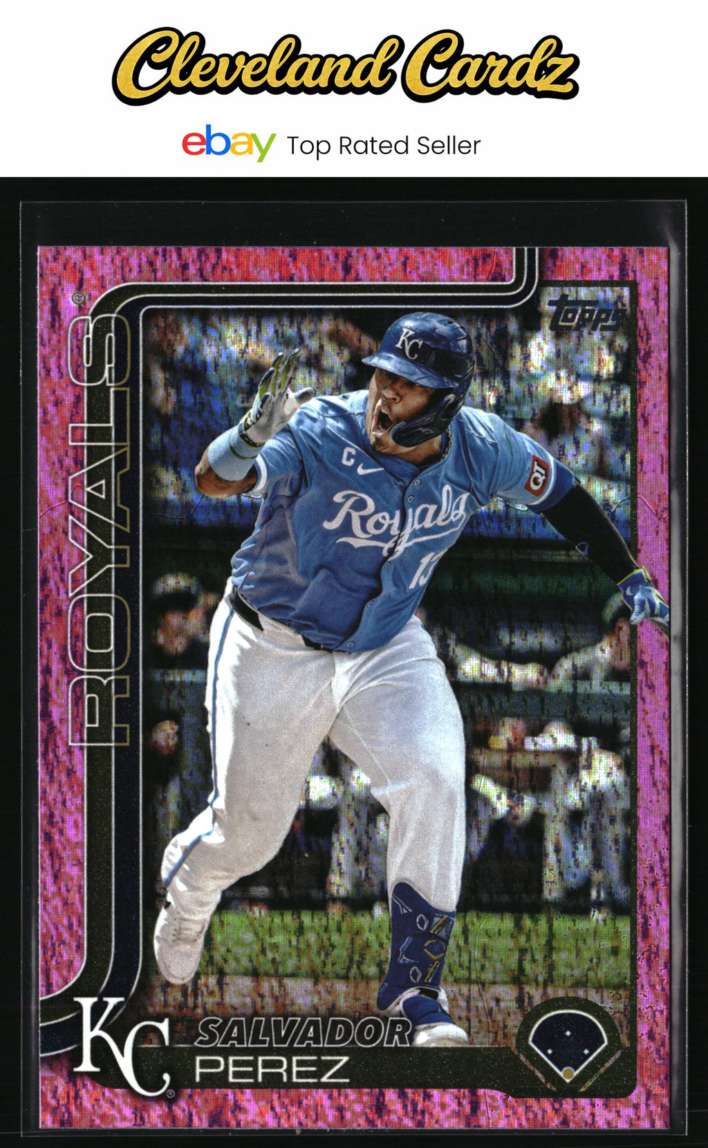 2025 Topps #508 Salvador Perez Pink Holo Foil