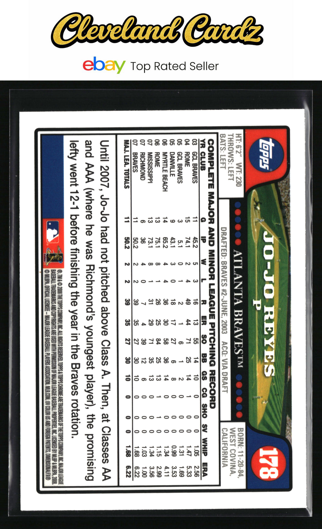 2008 Topps Chrome #178 Jo-Jo Reyes