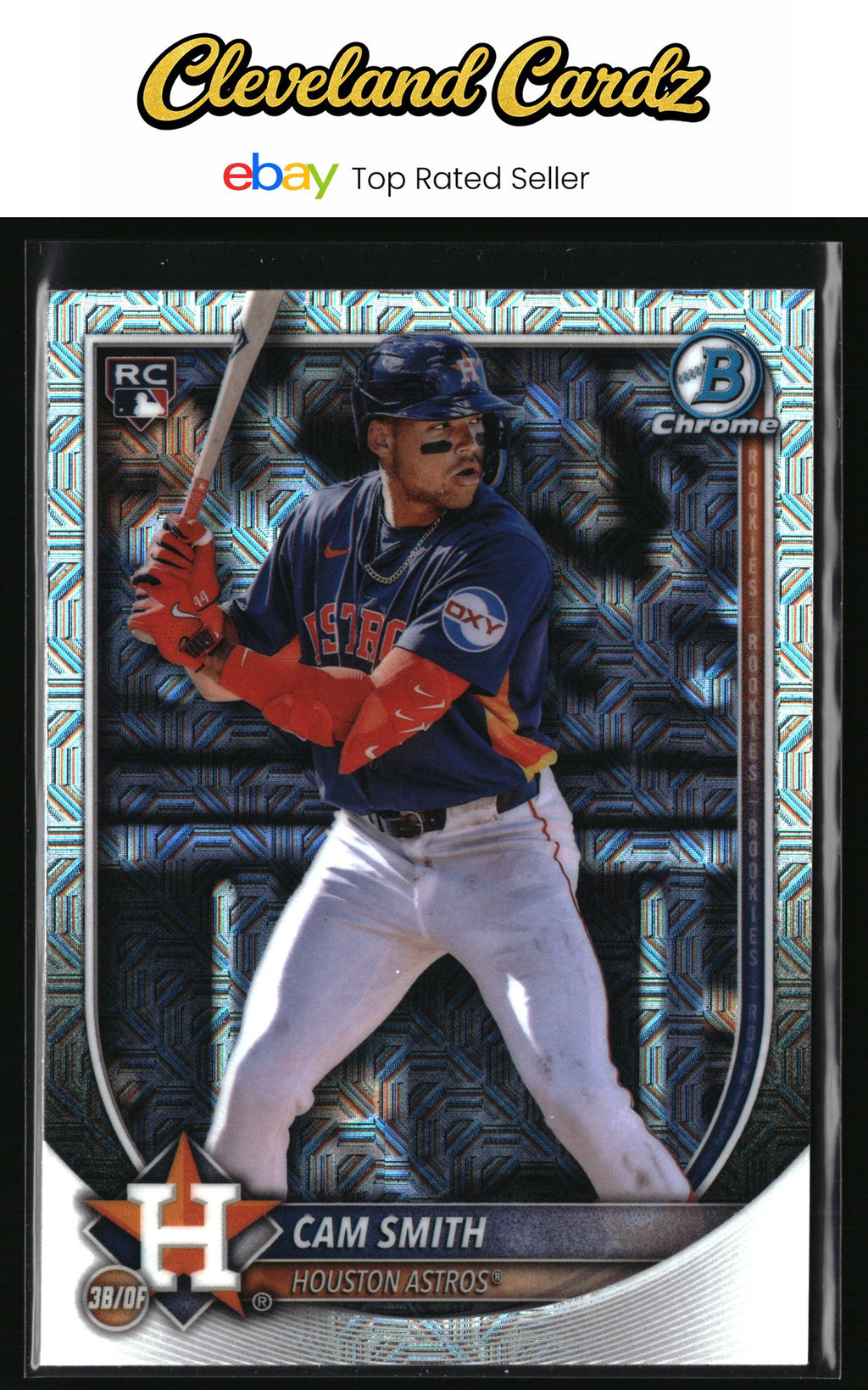 2025 Bowman Chrome #77 Cam Smith Mojo Refractors