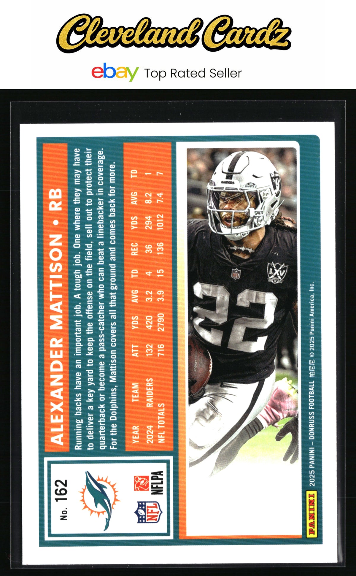 2025 Donruss #162 Alexander Mattison Press Proofs Blue