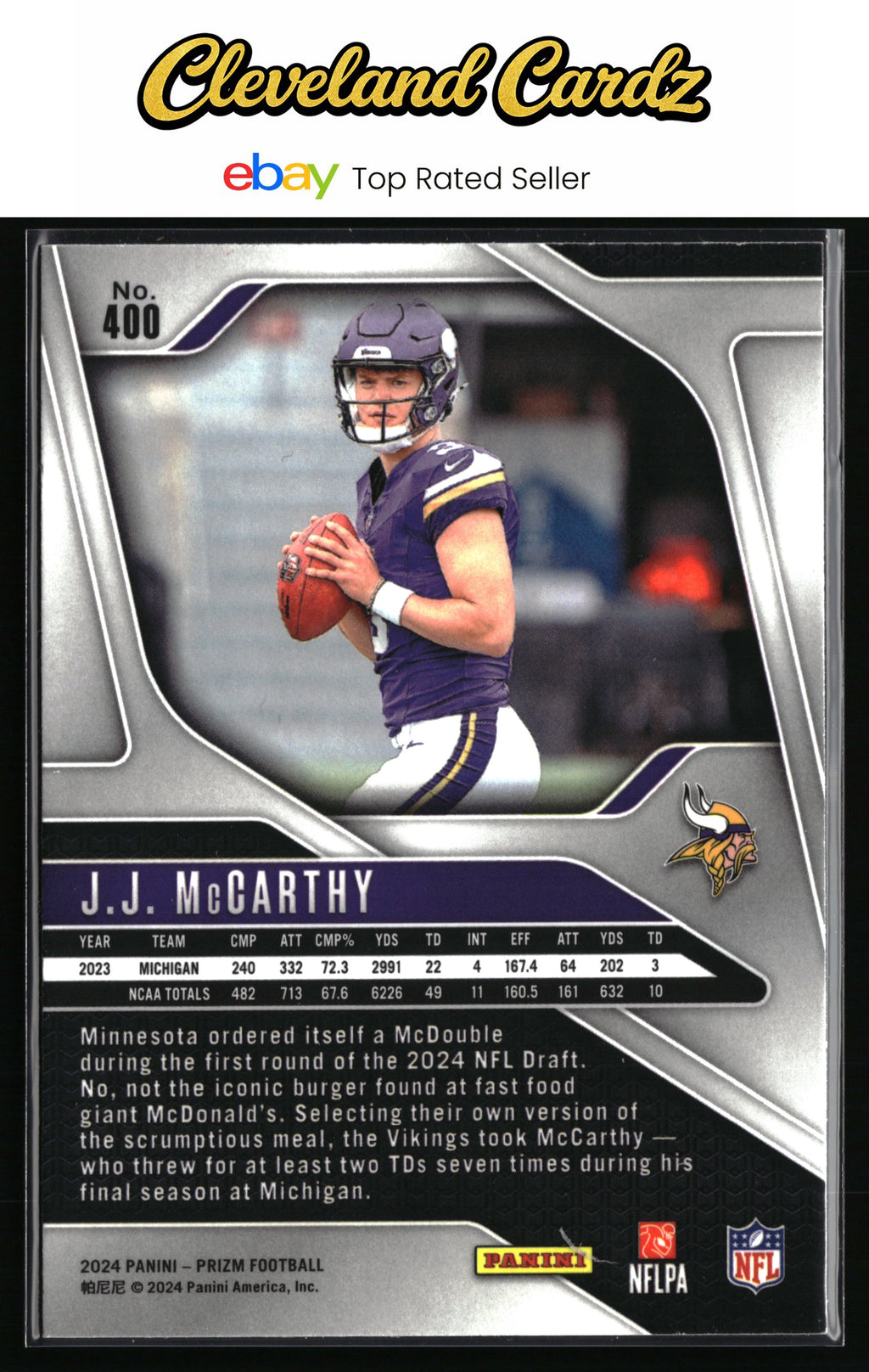 2024 Panini Prizm #400 J.J. McCarthy