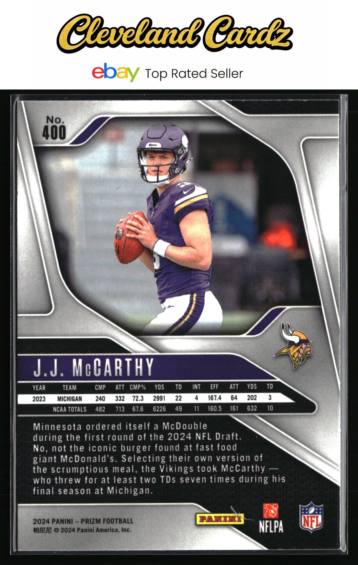 2024 Panini Prizm #400 J.J. McCarthy