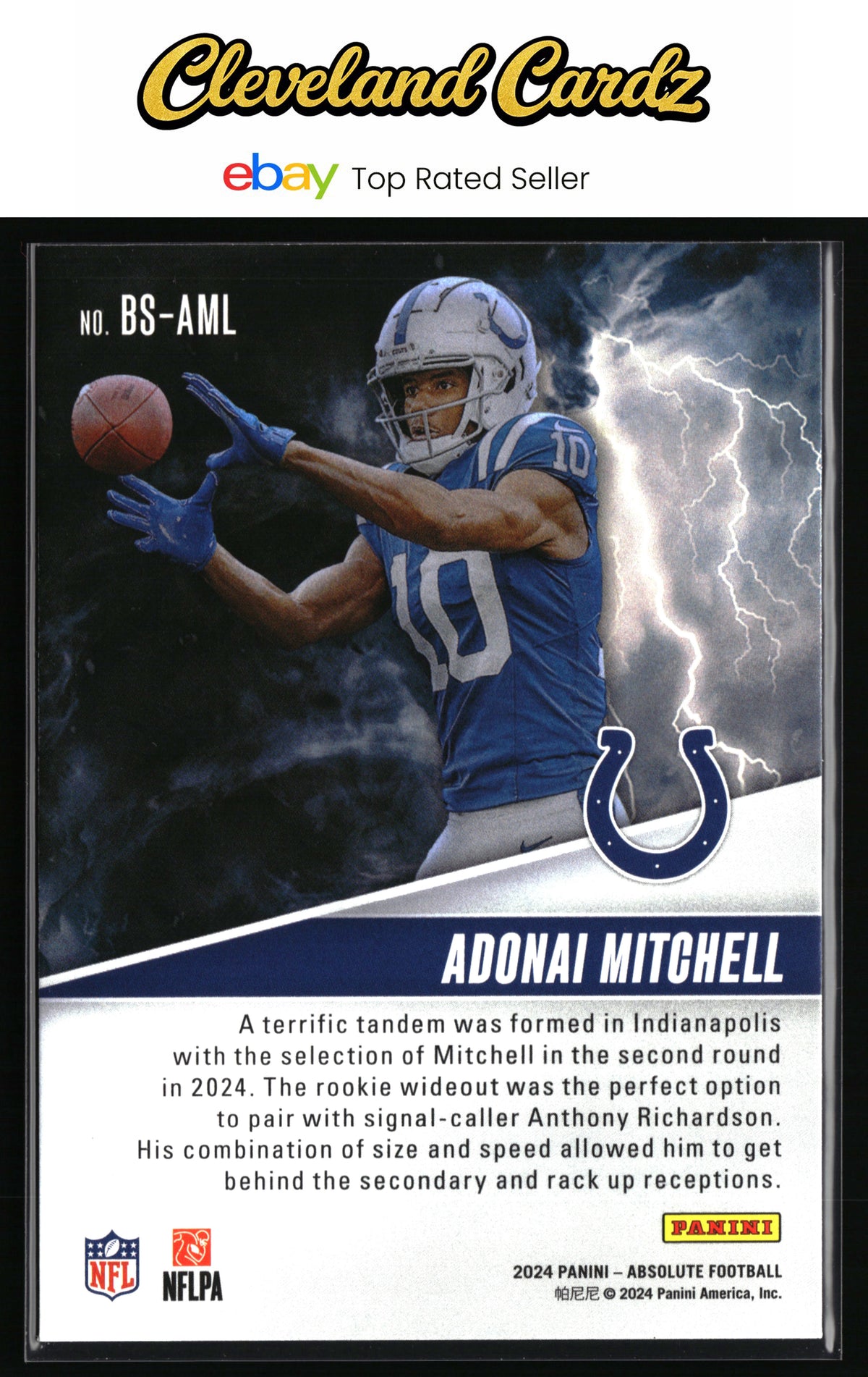 2024 Panini Absolute #BS-AML Adonai Mitchell By Storm