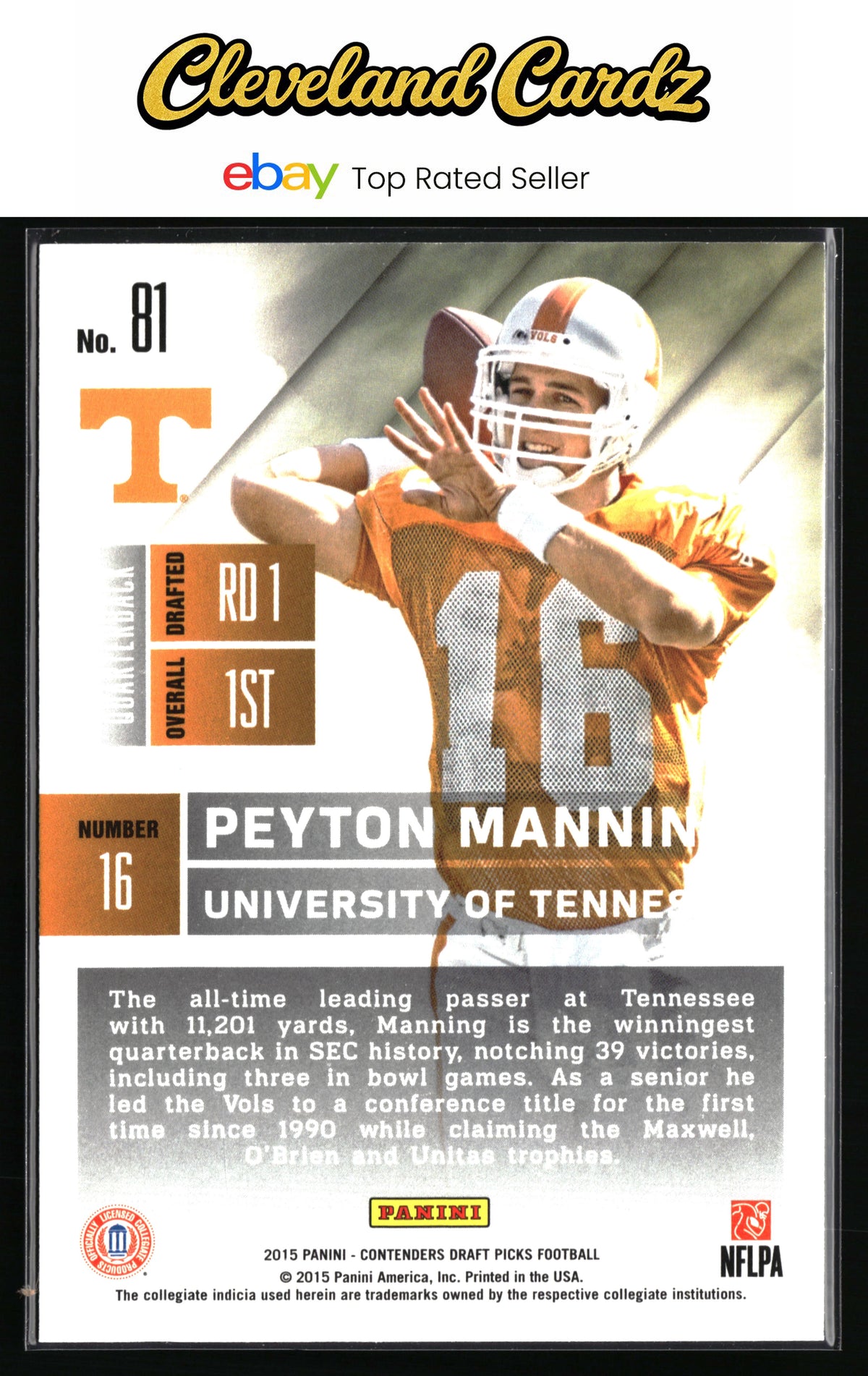 2015 Panini Contenders Draft Picks #81 Peyton Manning