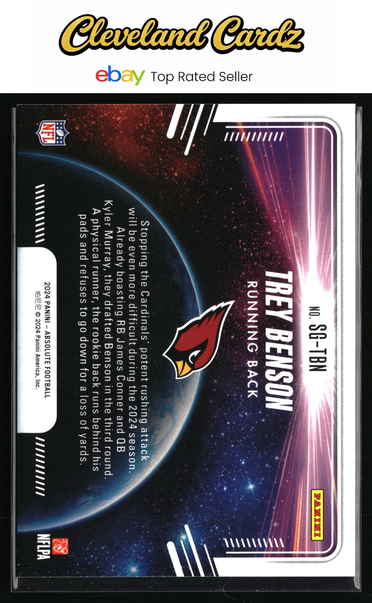 2024 Panini Absolute #SG-TBN Trey Benson Star Gazing