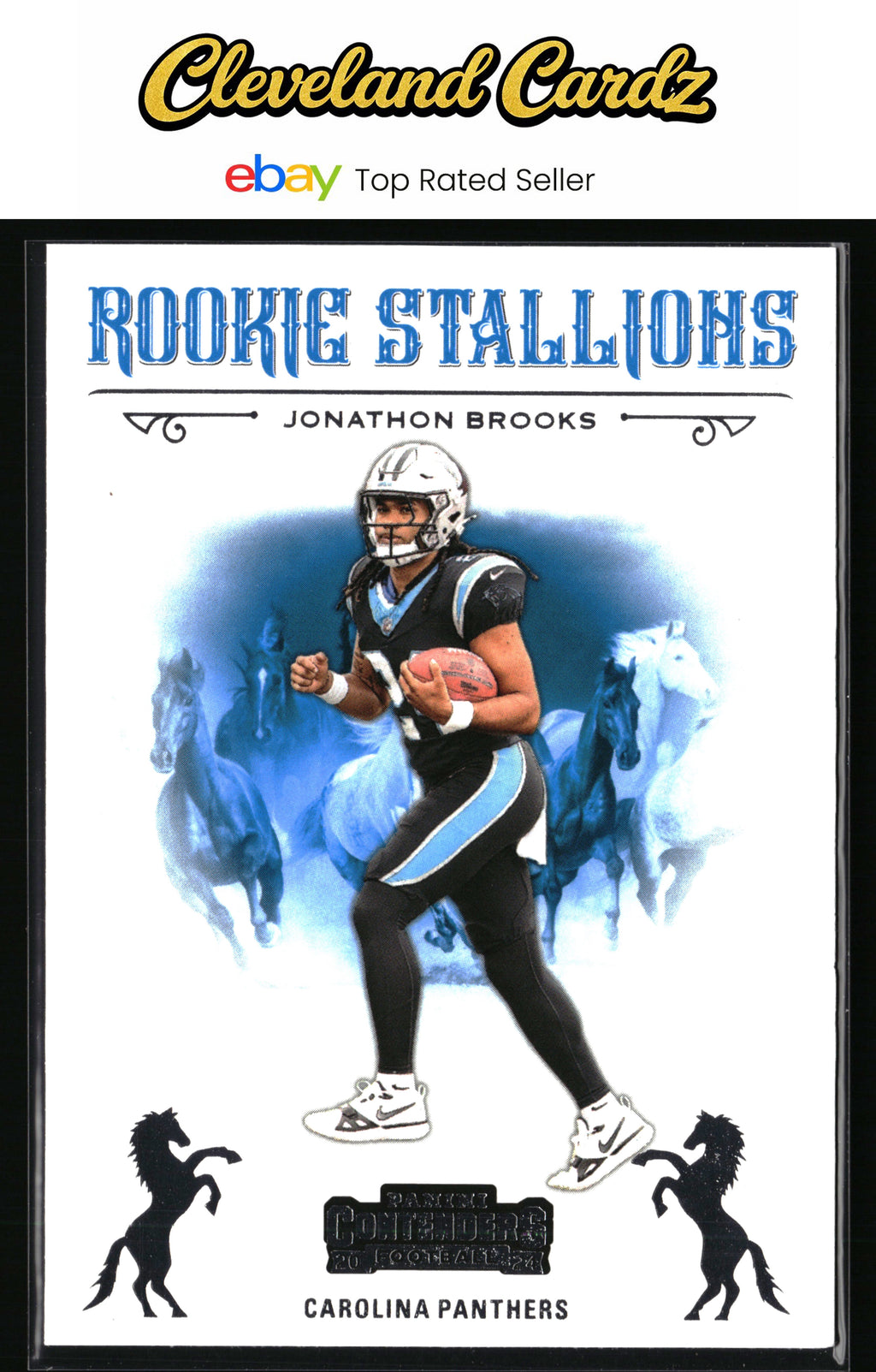 2024 Panini Contenders #23 Jonathon Brooks Rookie Stallions