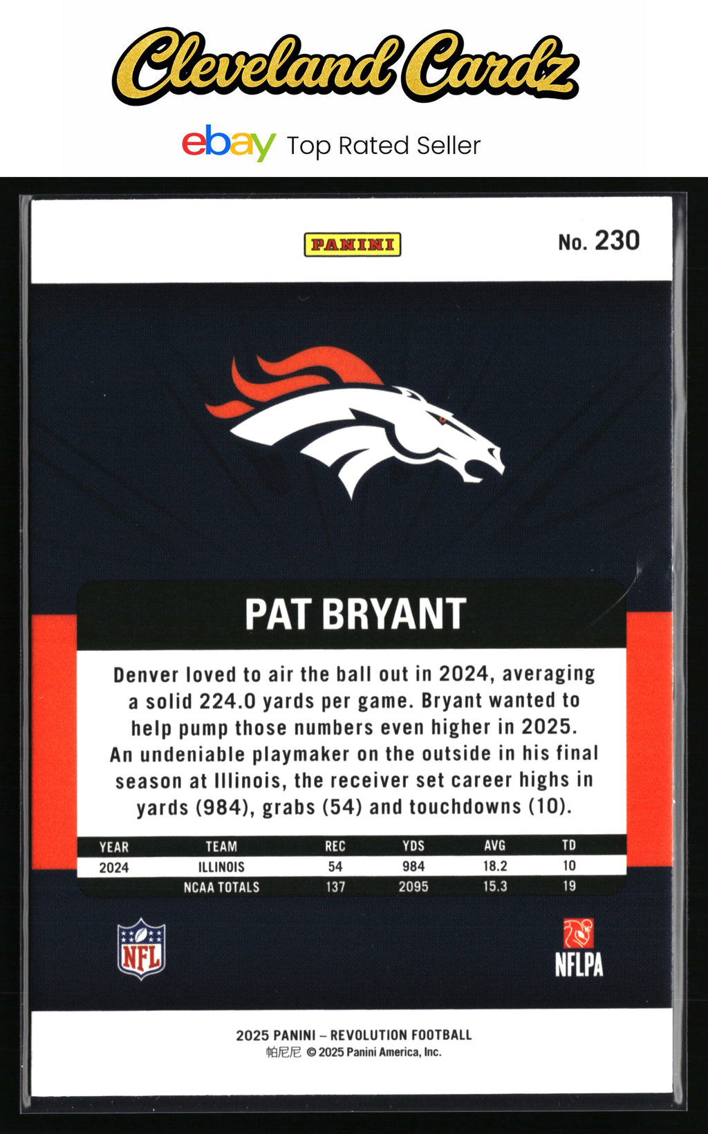 2025 Panini Revolution #230 Pat Bryant