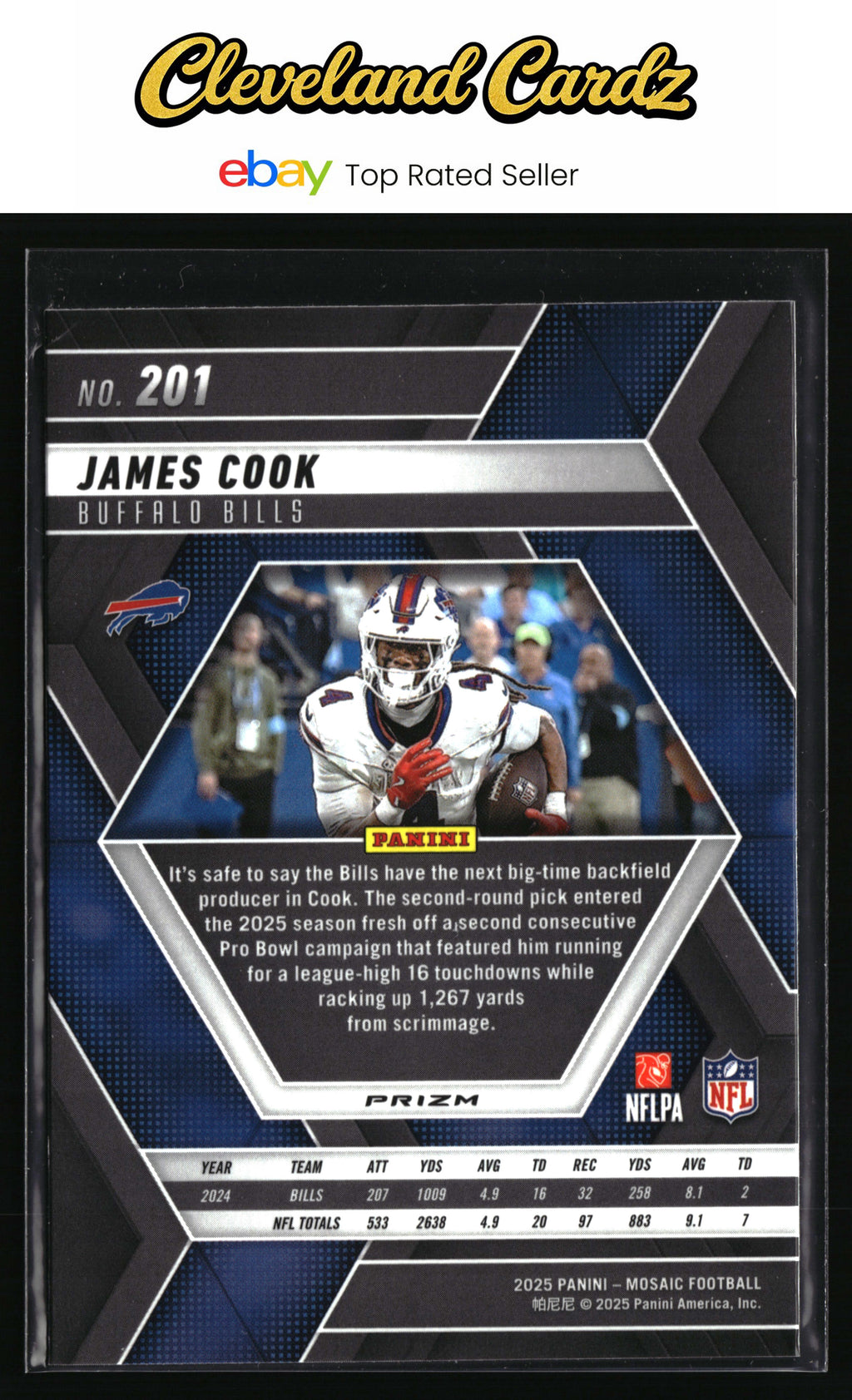 2025 Panini Mosaic #201 James Cook Silver