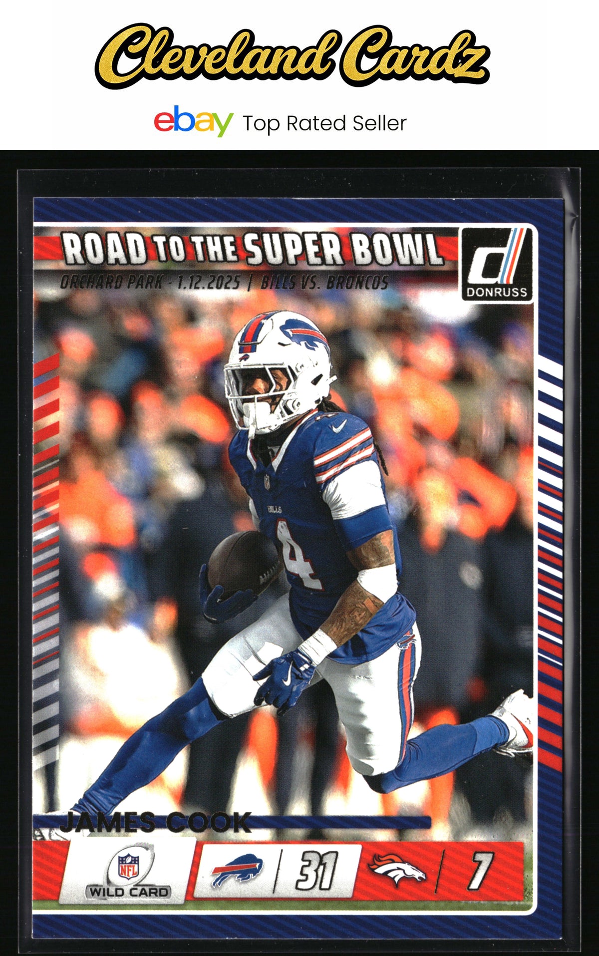 2025 Donruss #3 James Cook Road to the Super Bowl Wild Card