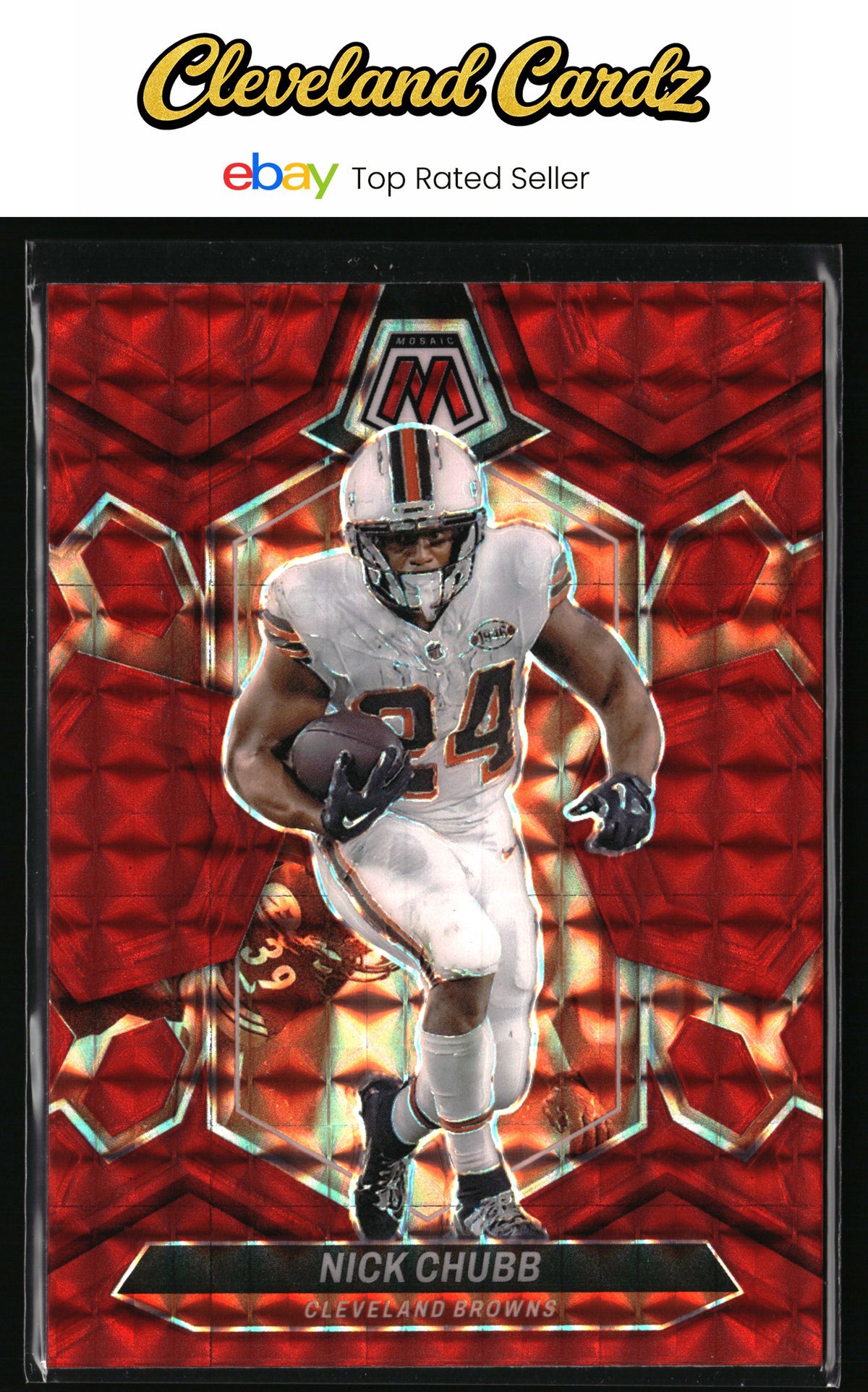 2024 Panini Mosaic #51 Nick Chubb Mosaic Red