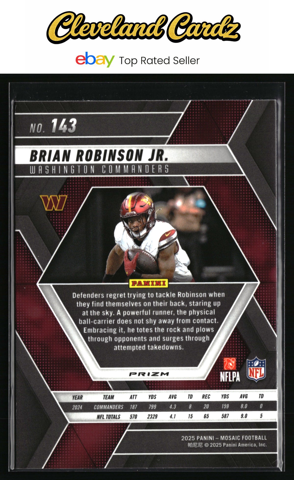 2025 Panini Mosaic #143 Brian Robinson Jr. Mosaic