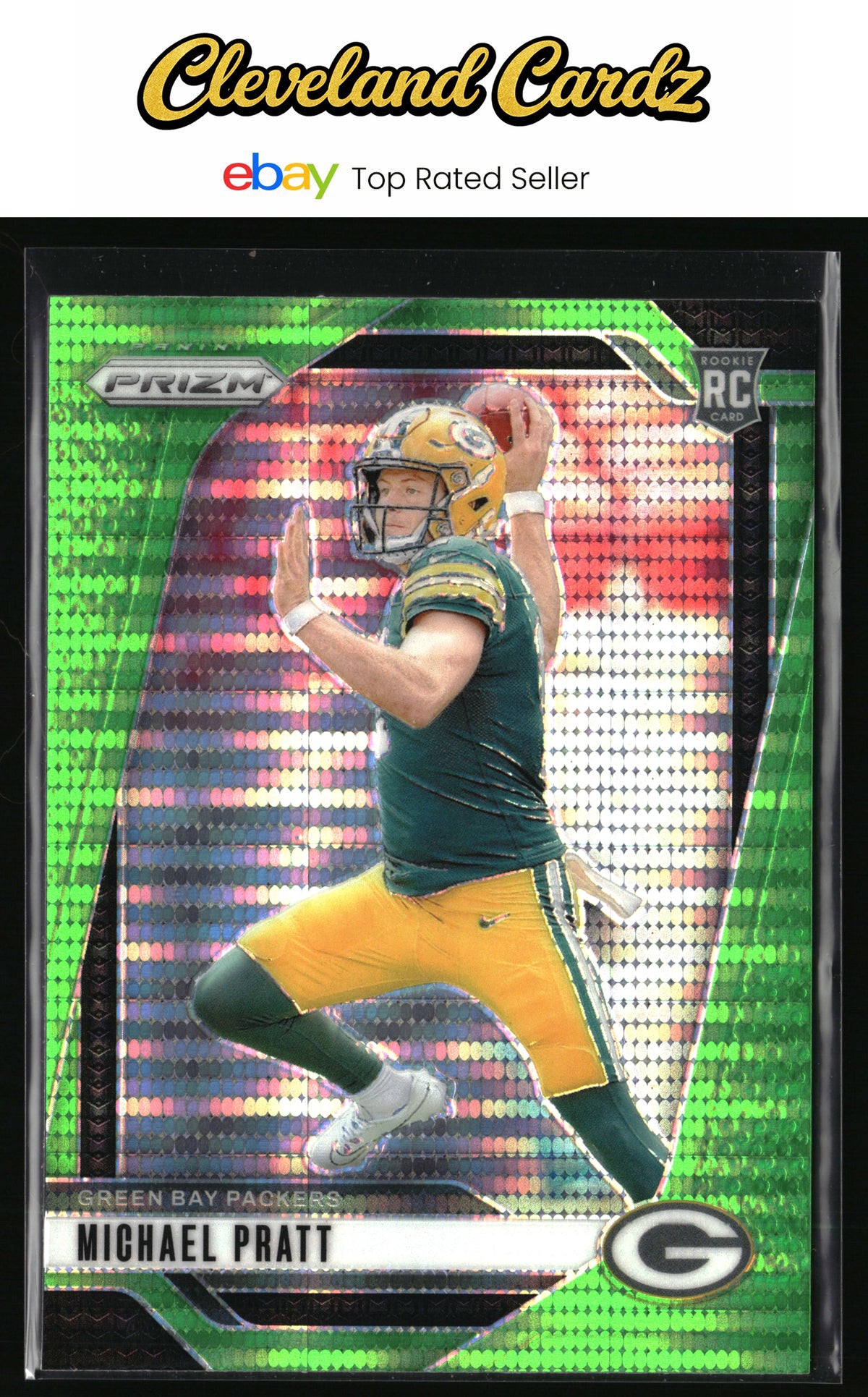 2024 Panini Prizm #379 Michael Pratt Neon Green Pulsar
