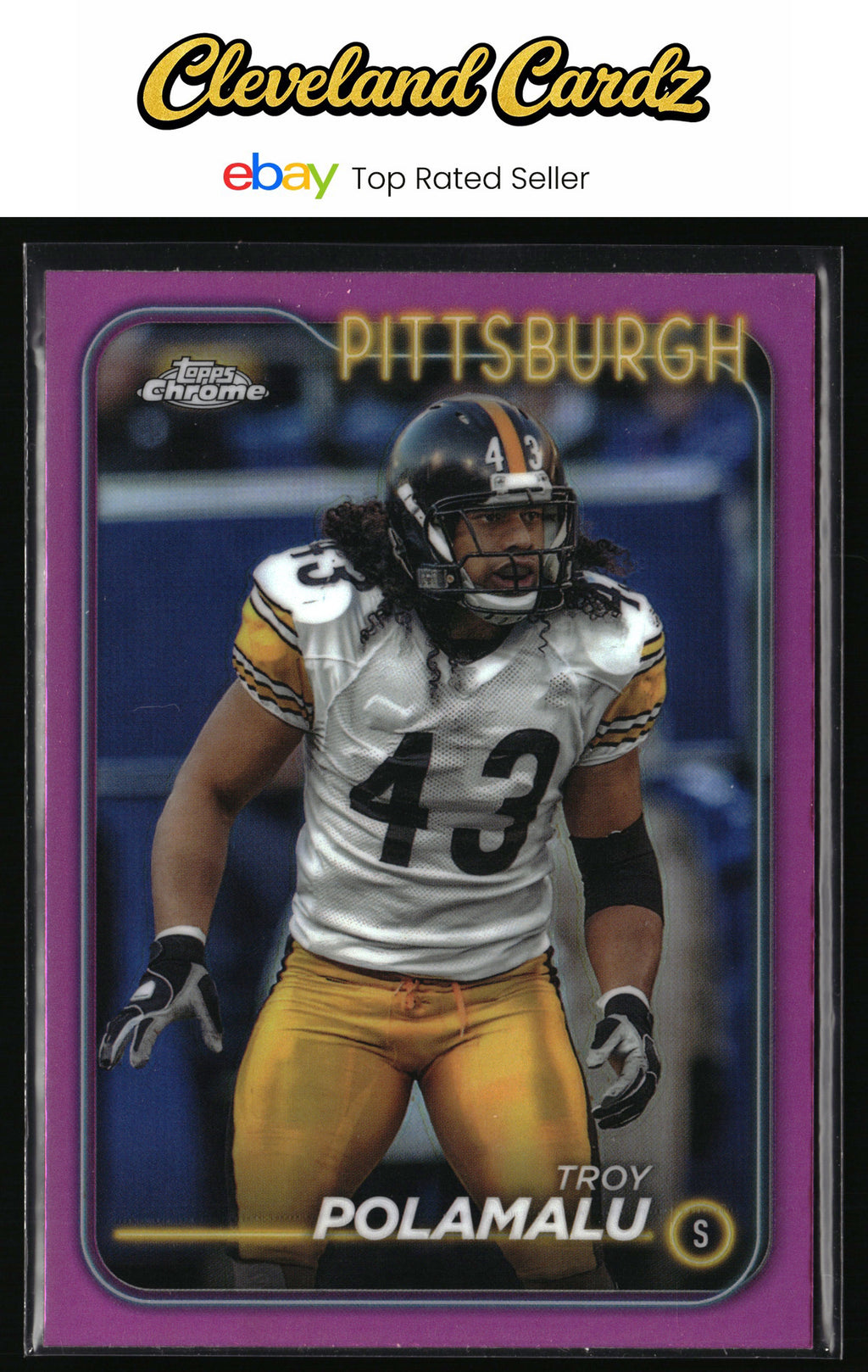 2024 Topps Chrome #162 Troy Polamalu Pink Refractor