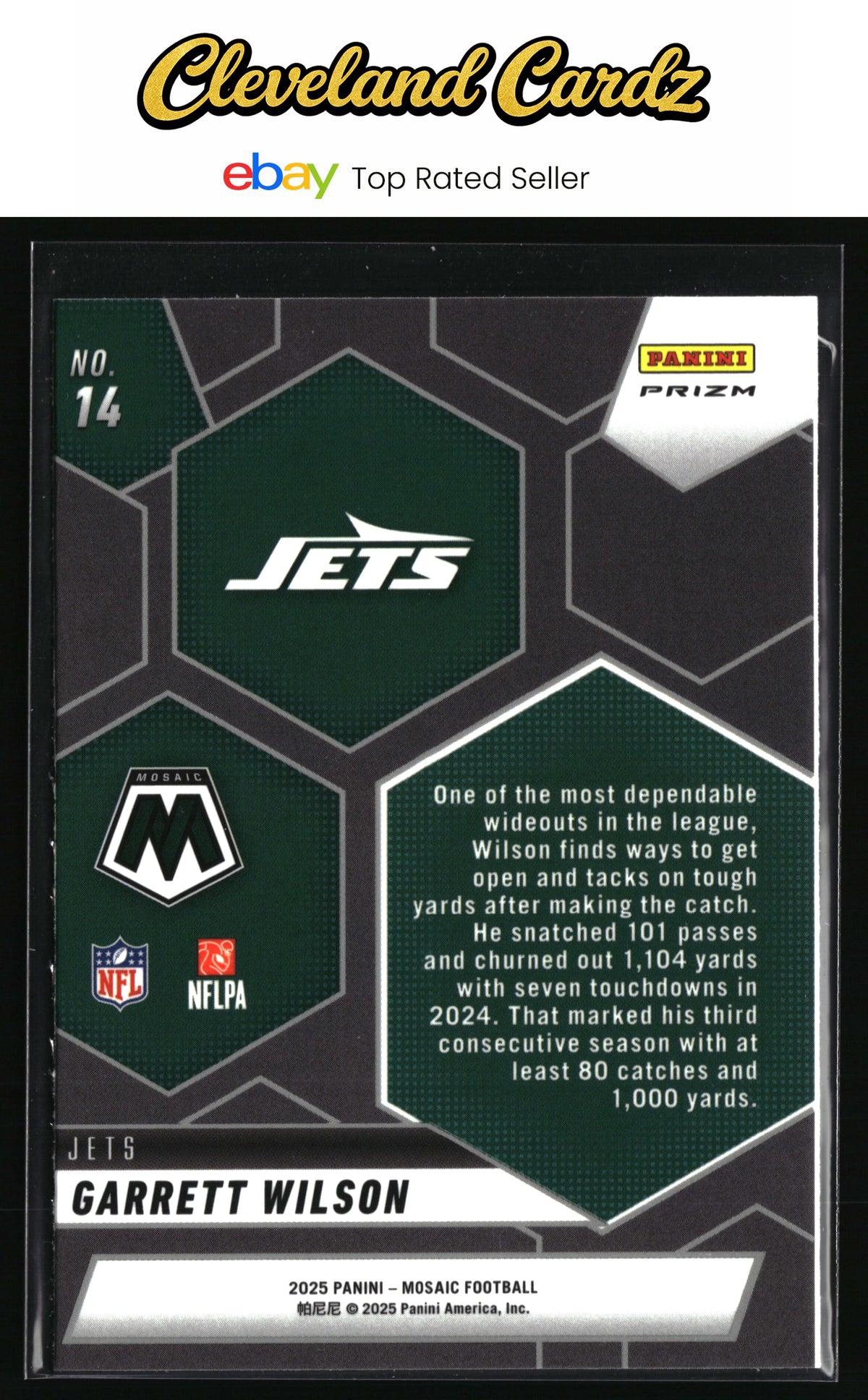 2025 Panini Mosaic #14 Garrett Wilson Montage Silver