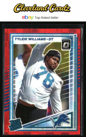 2025 Donruss #360 Tyleik Williams Optic Rated Rookies Preview Red Pandora