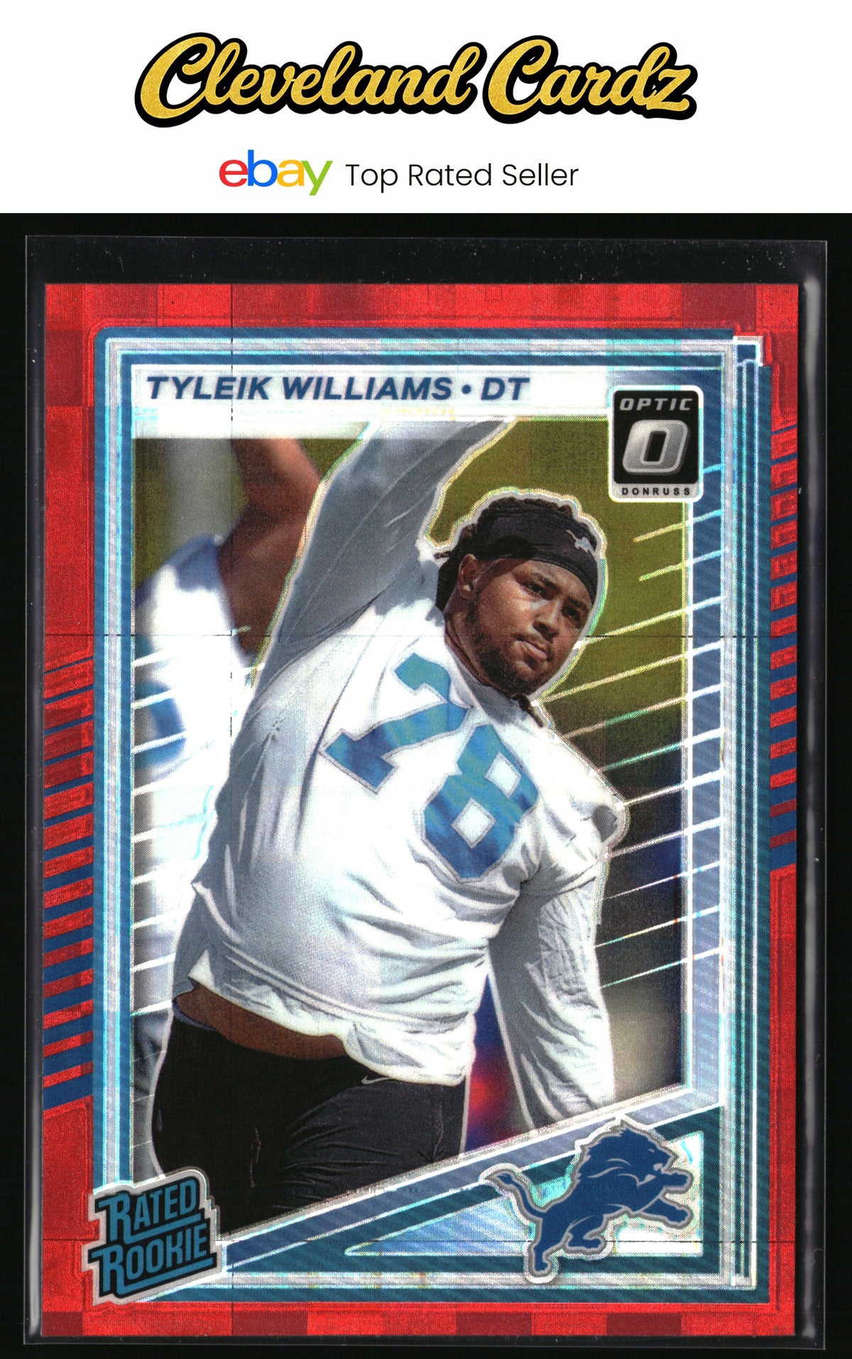 2025 Donruss #360 Tyleik Williams Optic Rated Rookies Preview Red Pandora