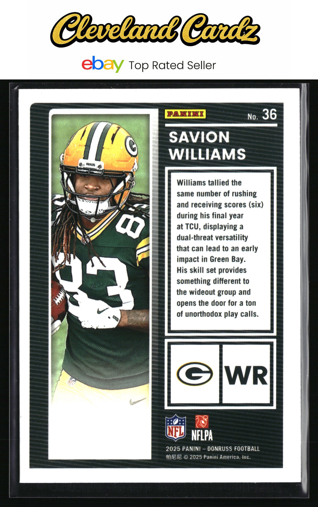 2025 Donruss #36 Savion Williams The Rookies