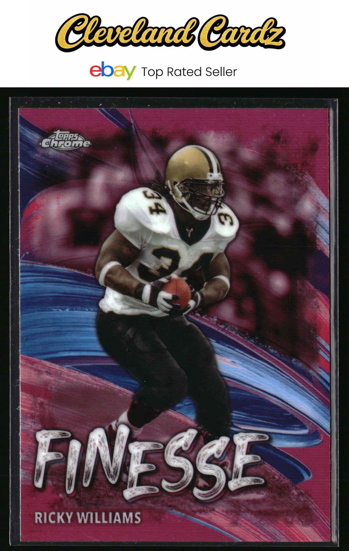 2024 Topps Chrome #F-15 Ricky Williams Finesse Pink Refactor