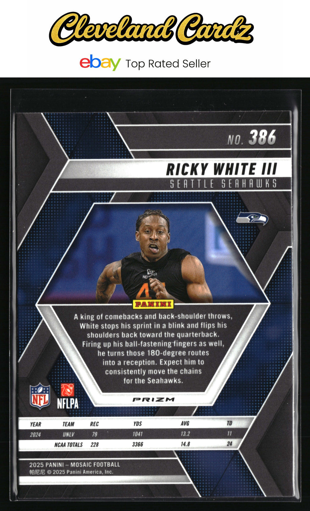 2025 Panini Mosaic #386 Ricky White III Blue Scope