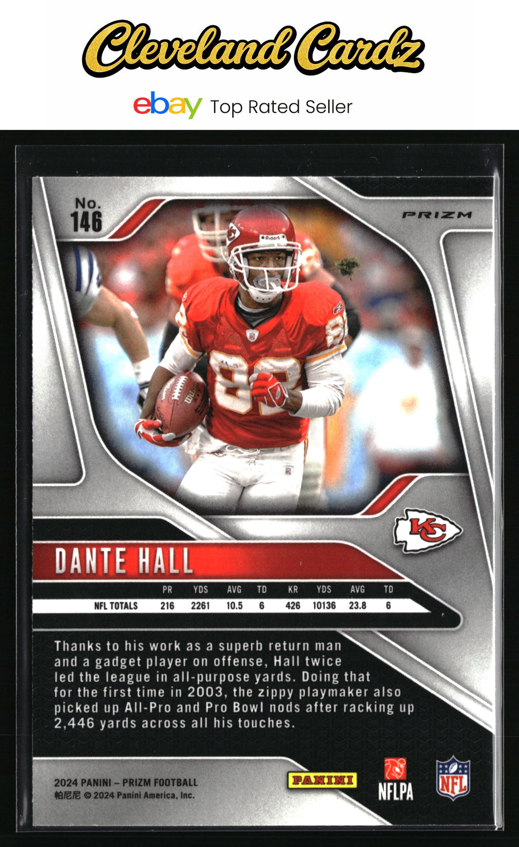 2024 Panini Prizm #146 Dante Hall Silver