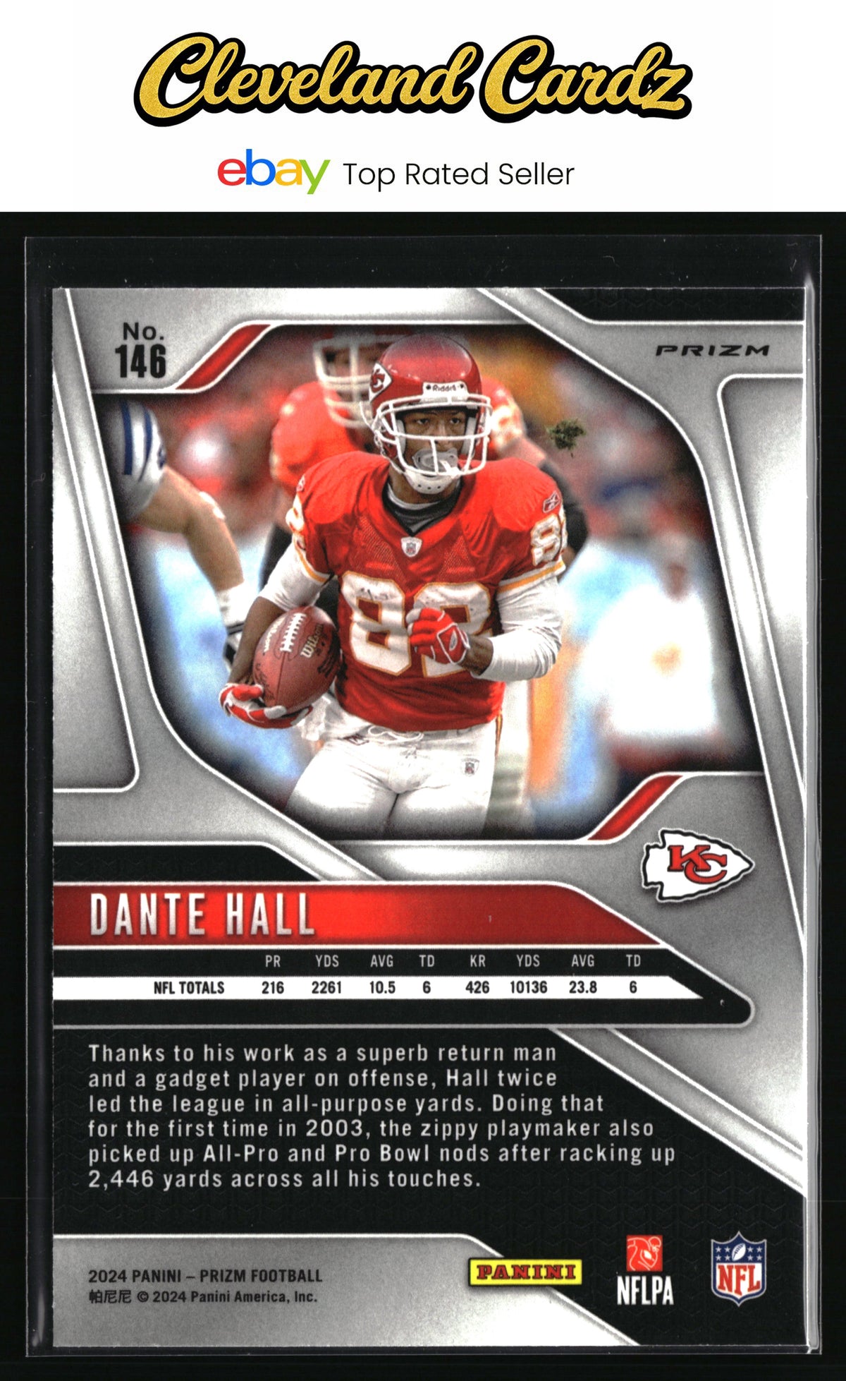 2024 Panini Prizm #146 Dante Hall Silver