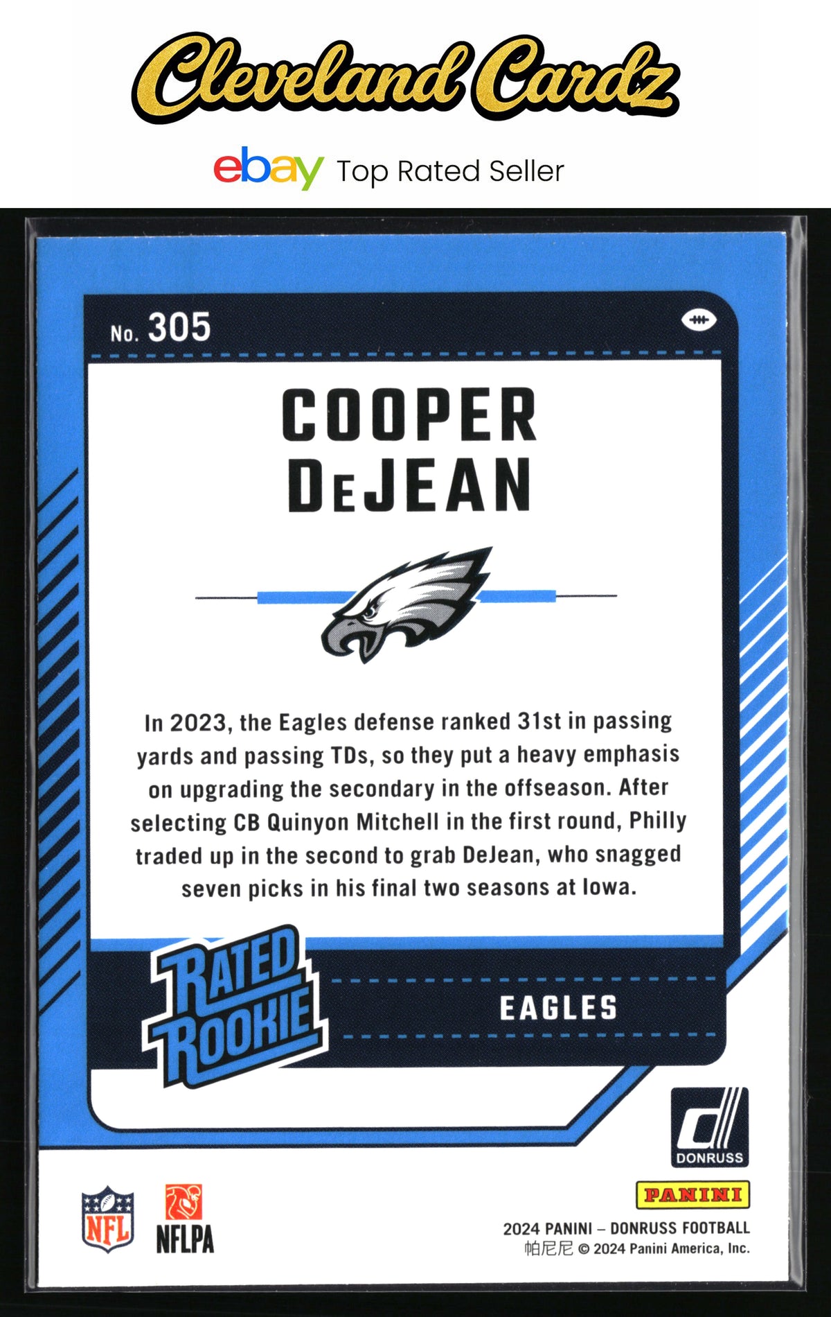 2024 Donruss #305 Cooper DeJean