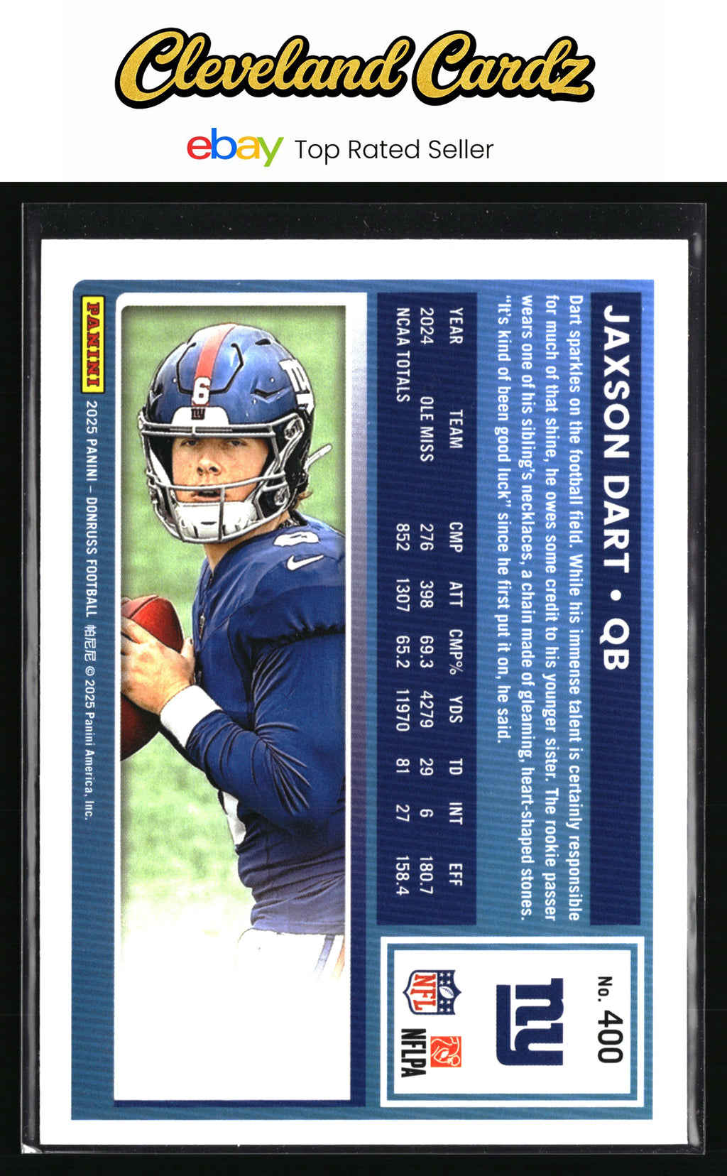 2025 Donruss #400 Jaxson Dart