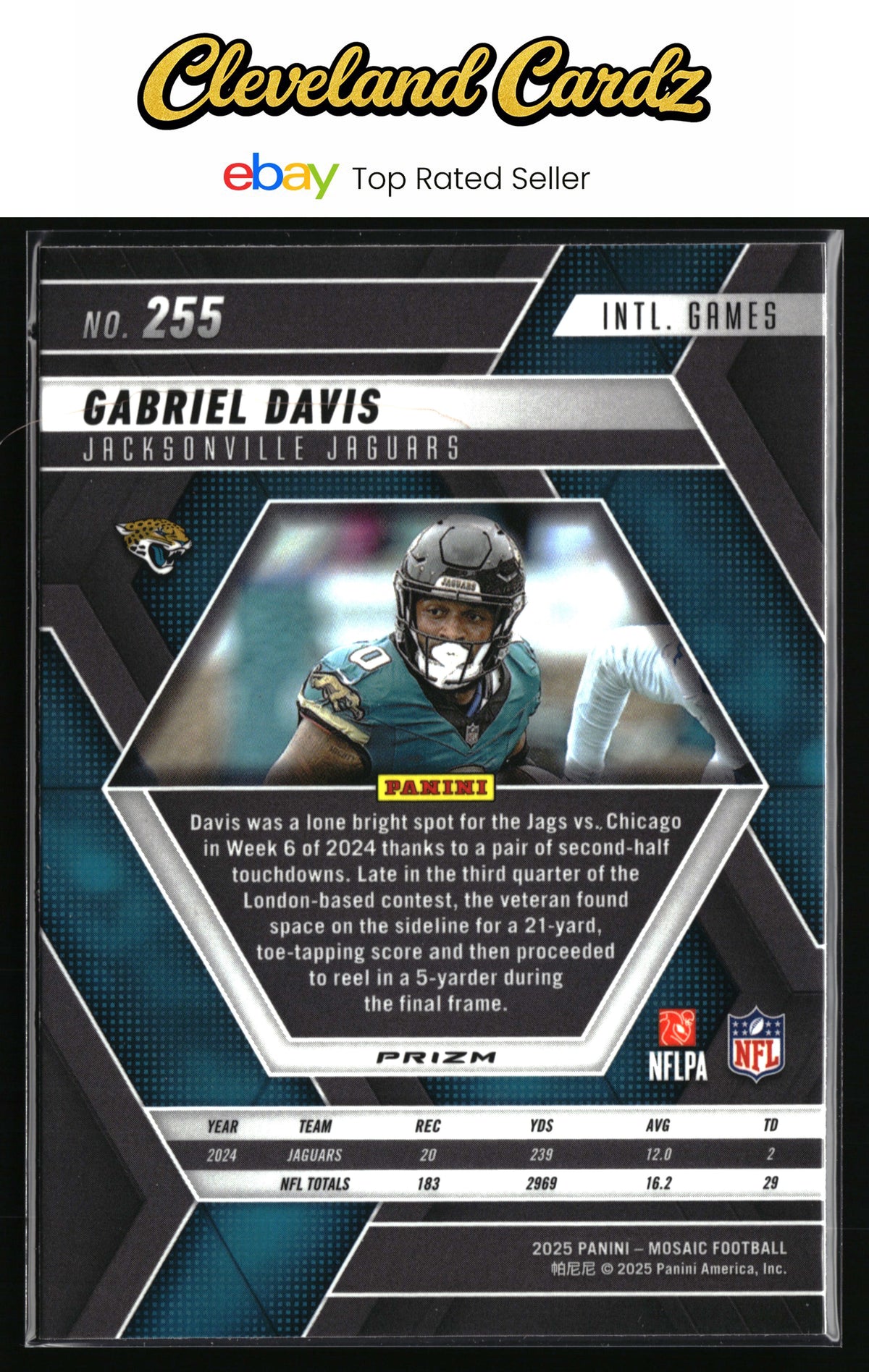 2025 Panini Mosaic #255 Gabriel Davis Purple Scope