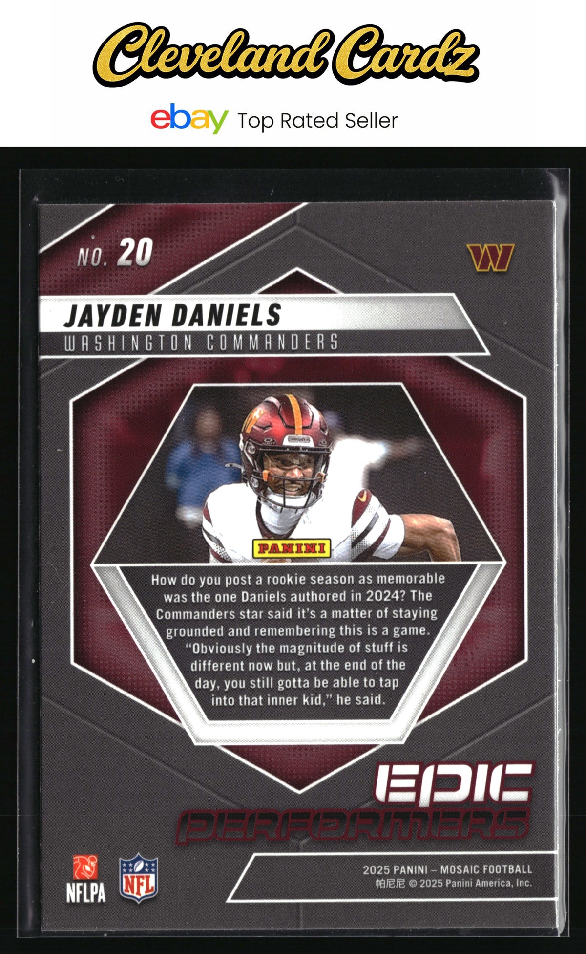 2025 Panini Mosaic #20 Jayden Daniels Epic Performers