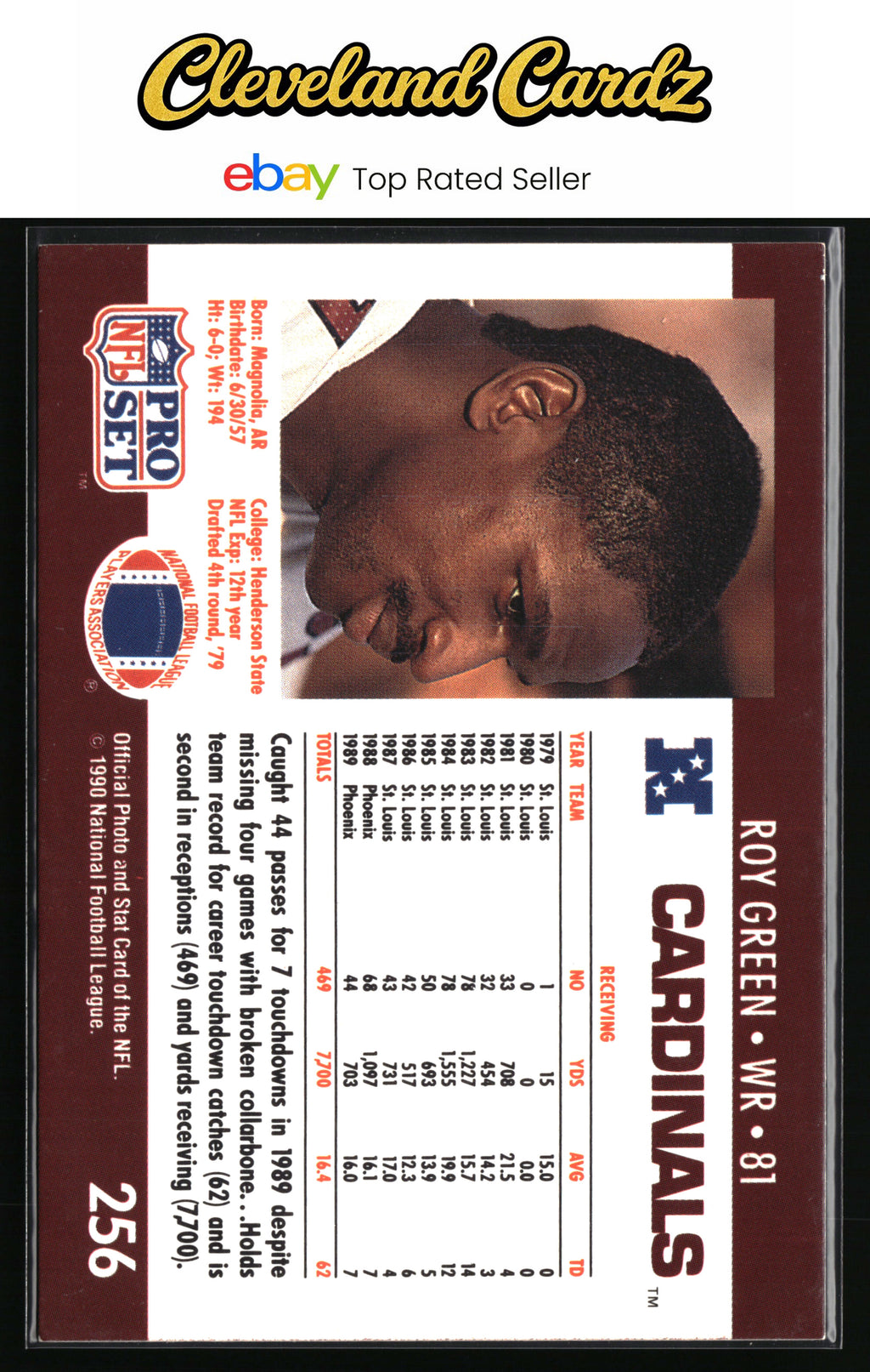 1990 Pro Set #256 Roy Green