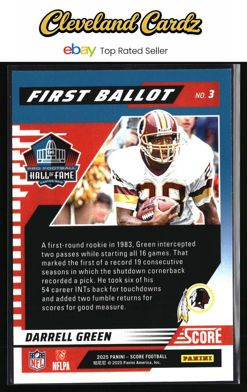 2025 Score #3 Darrell Green First Ballot