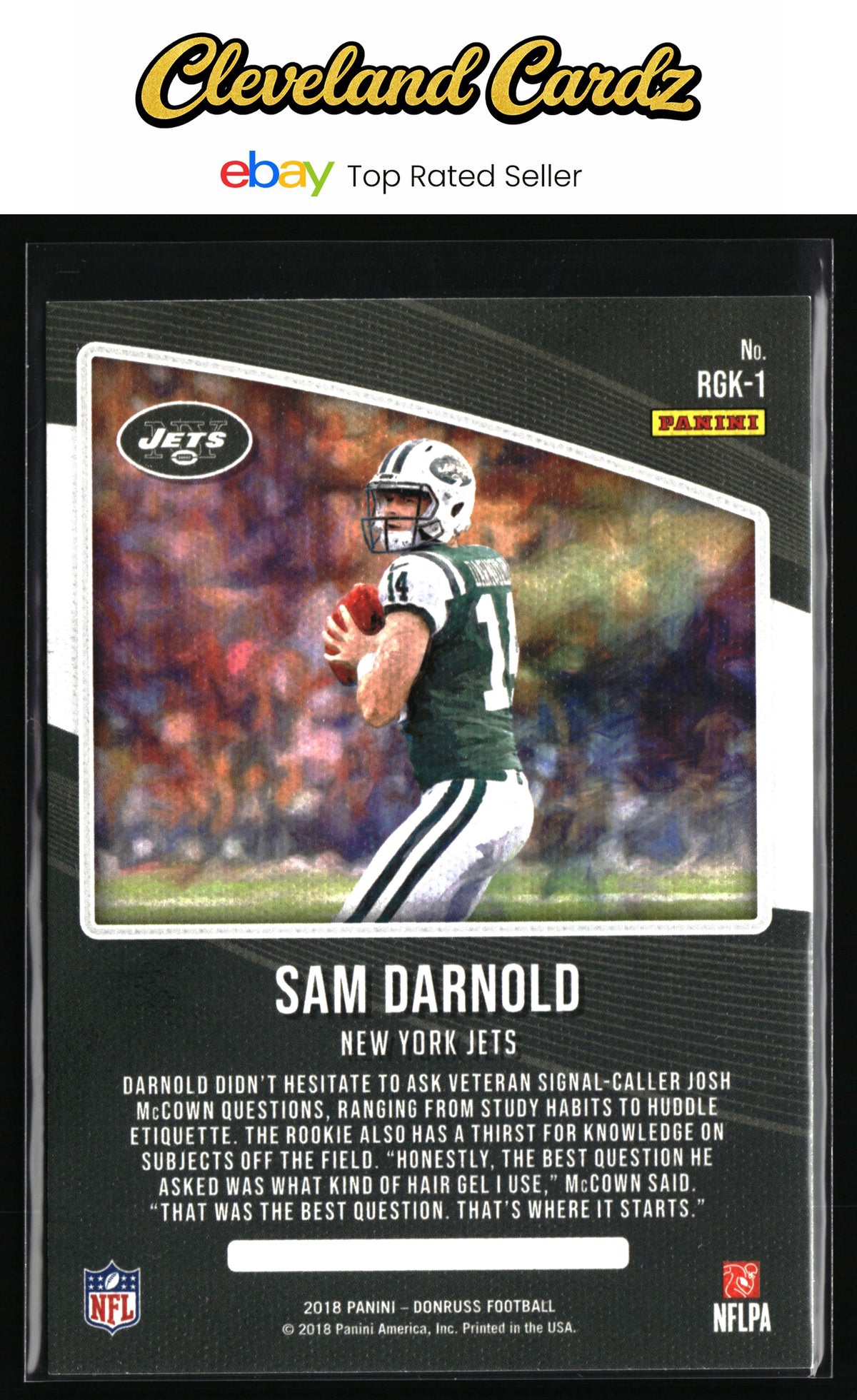 2018 Donruss #RGK-1 Sam Darnold Rookie Gridiron Kings
