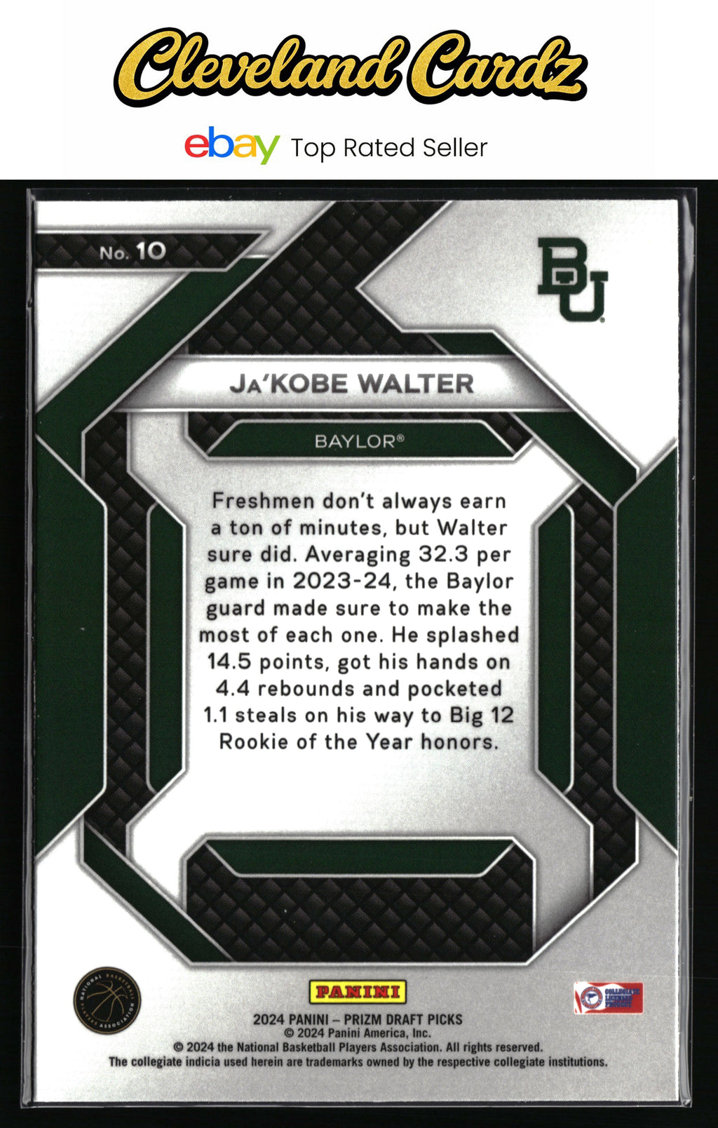 2024 Panini Prizm Draft Picks #10 Ja'Kobe Walter New Recruits