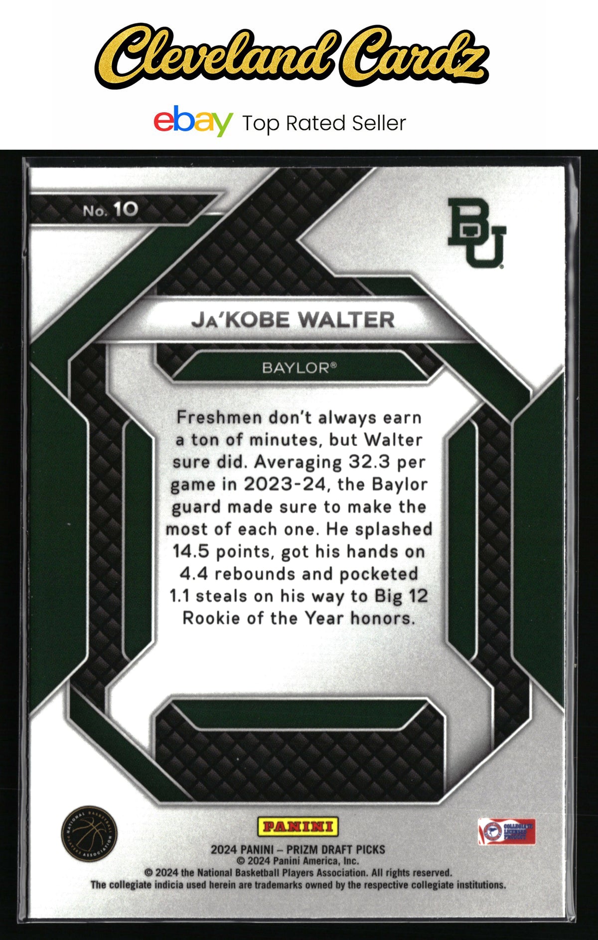 2024 Panini Prizm Draft Picks #10 Ja'Kobe Walter New Recruits