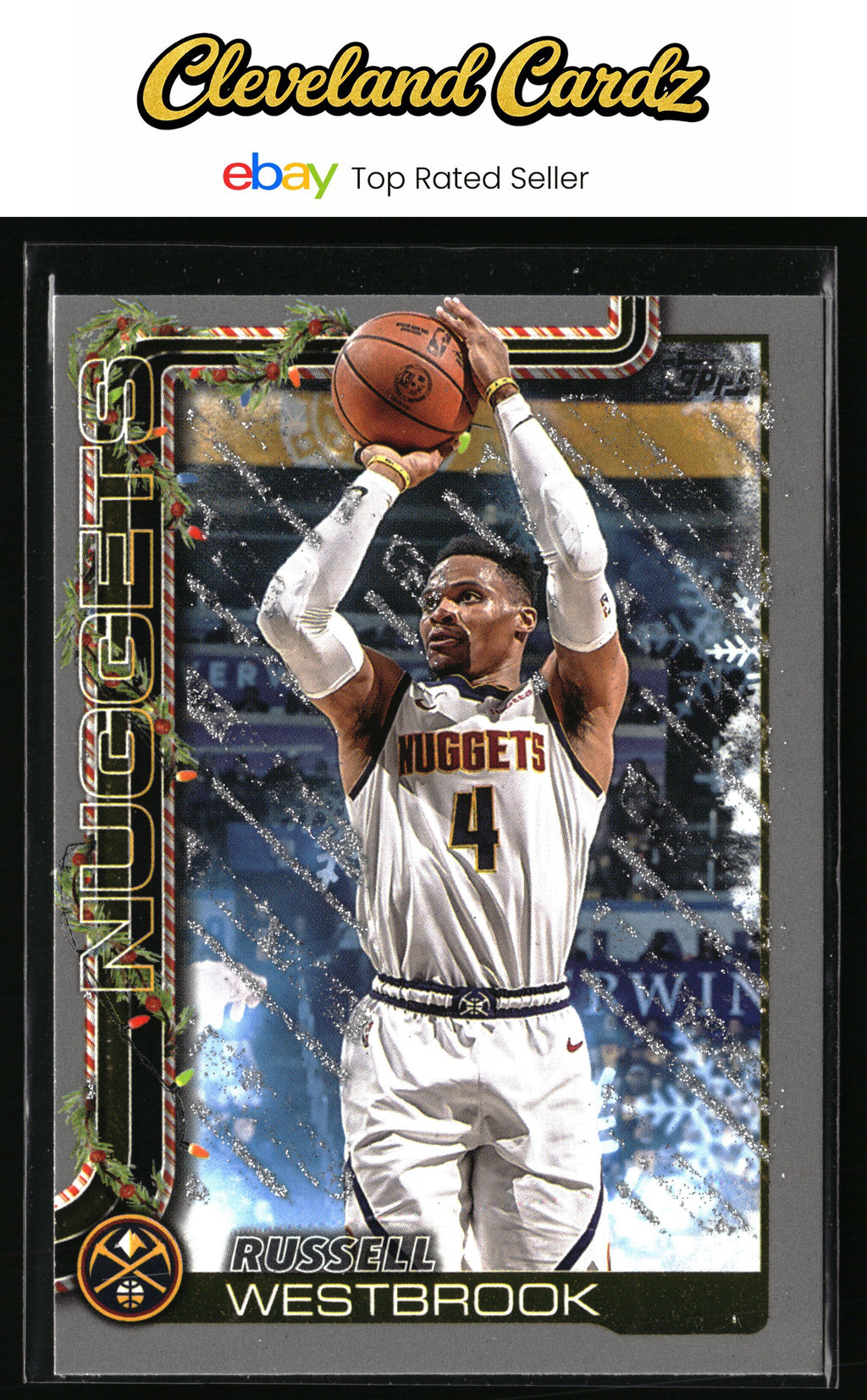 2025-26 Topps Holiday #H81 Russell Westbrook Glitter Holiday