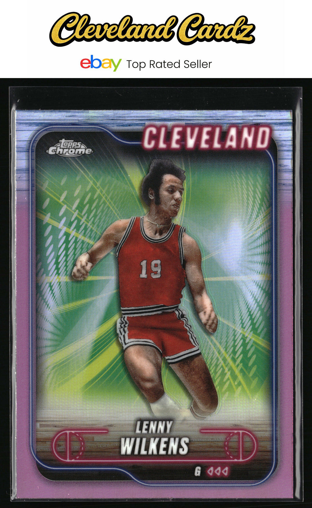 2024-25 Topps Chrome #14 Lenny Wilkens Pink Refractor