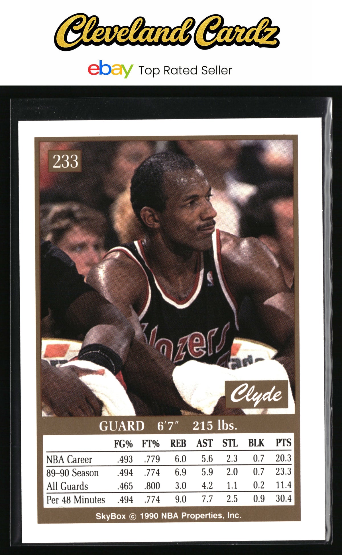 1990-91 SkyBox #233 Clyde Drexler