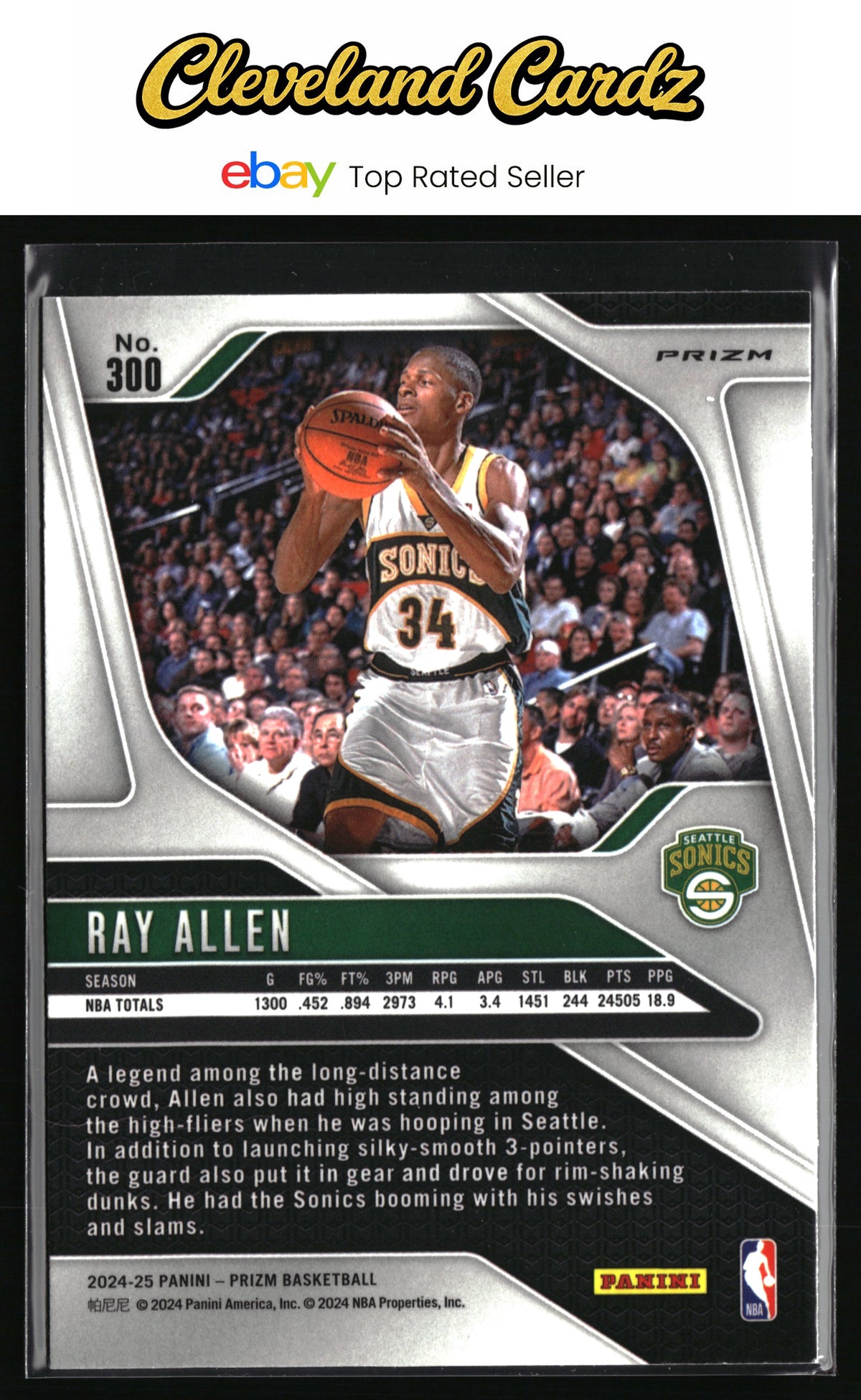 2024-25 Panini Prizm #300 Ray Allen Prizms Red White and Blue
