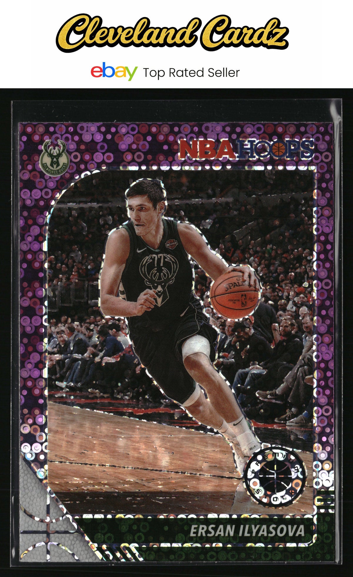 2019-20 Hoops Premium Stock #109 Ersan Ilyasova Prizms Purple Disco