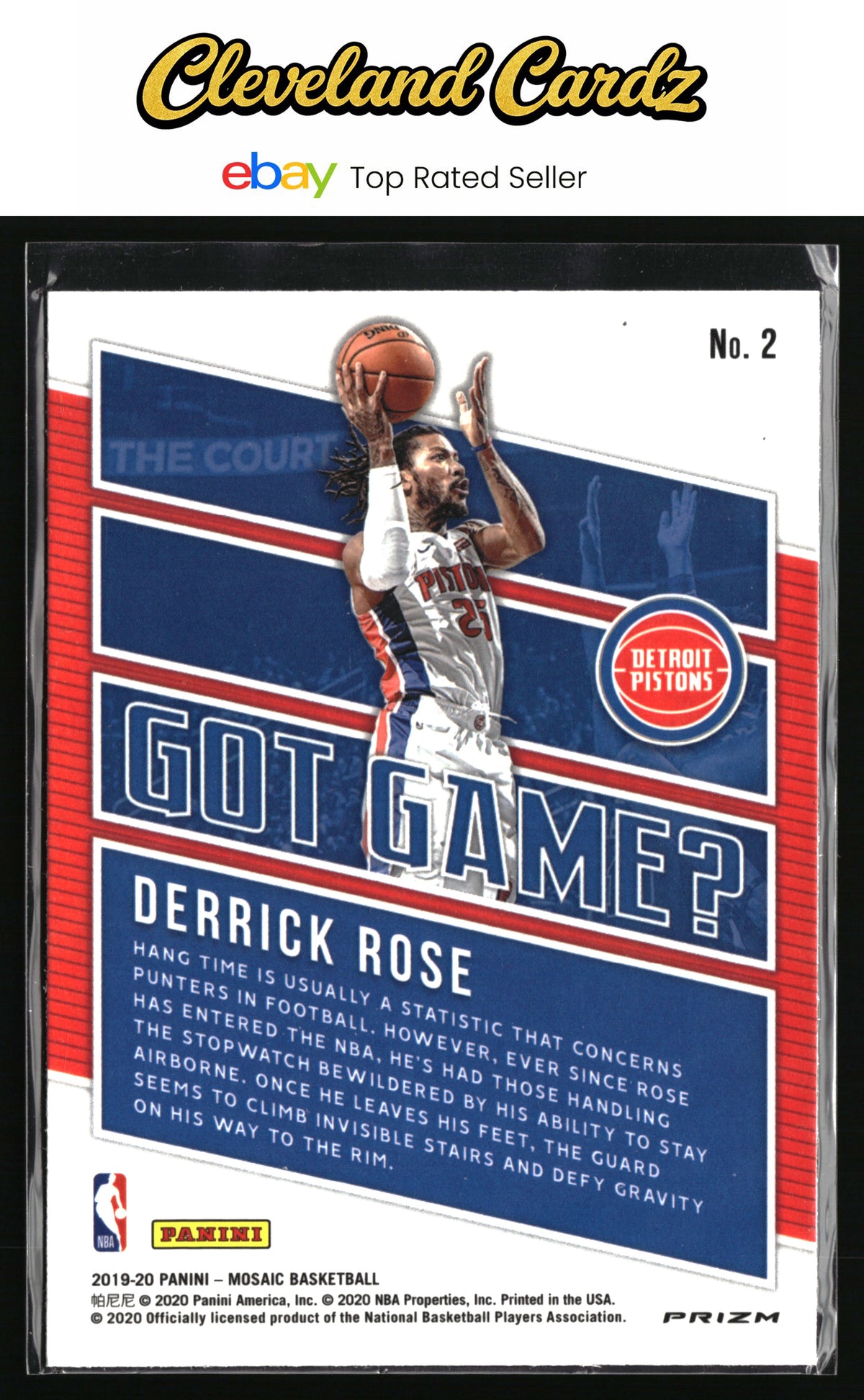 2019-20 Panini Mosaic #2 Derrick Rose Got Game? Green