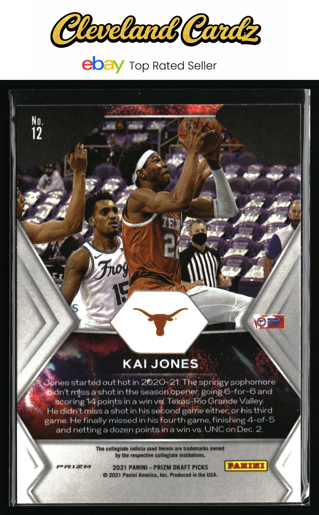 2021 Panini Prizm Draft Picks #12 Kai Jones Fireworks Prizms Circles