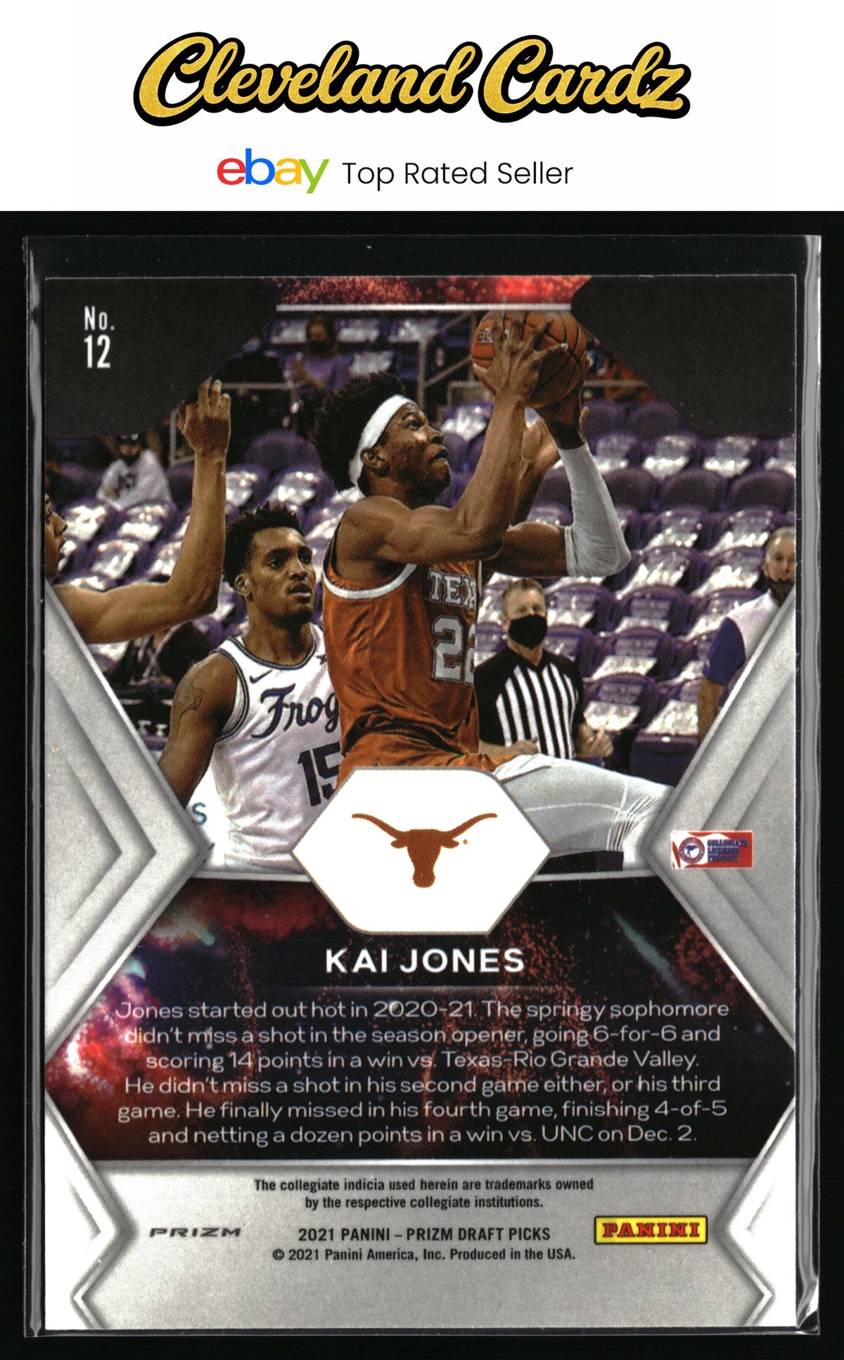 2021 Panini Prizm Draft Picks #12 Kai Jones Fireworks Prizms Circles