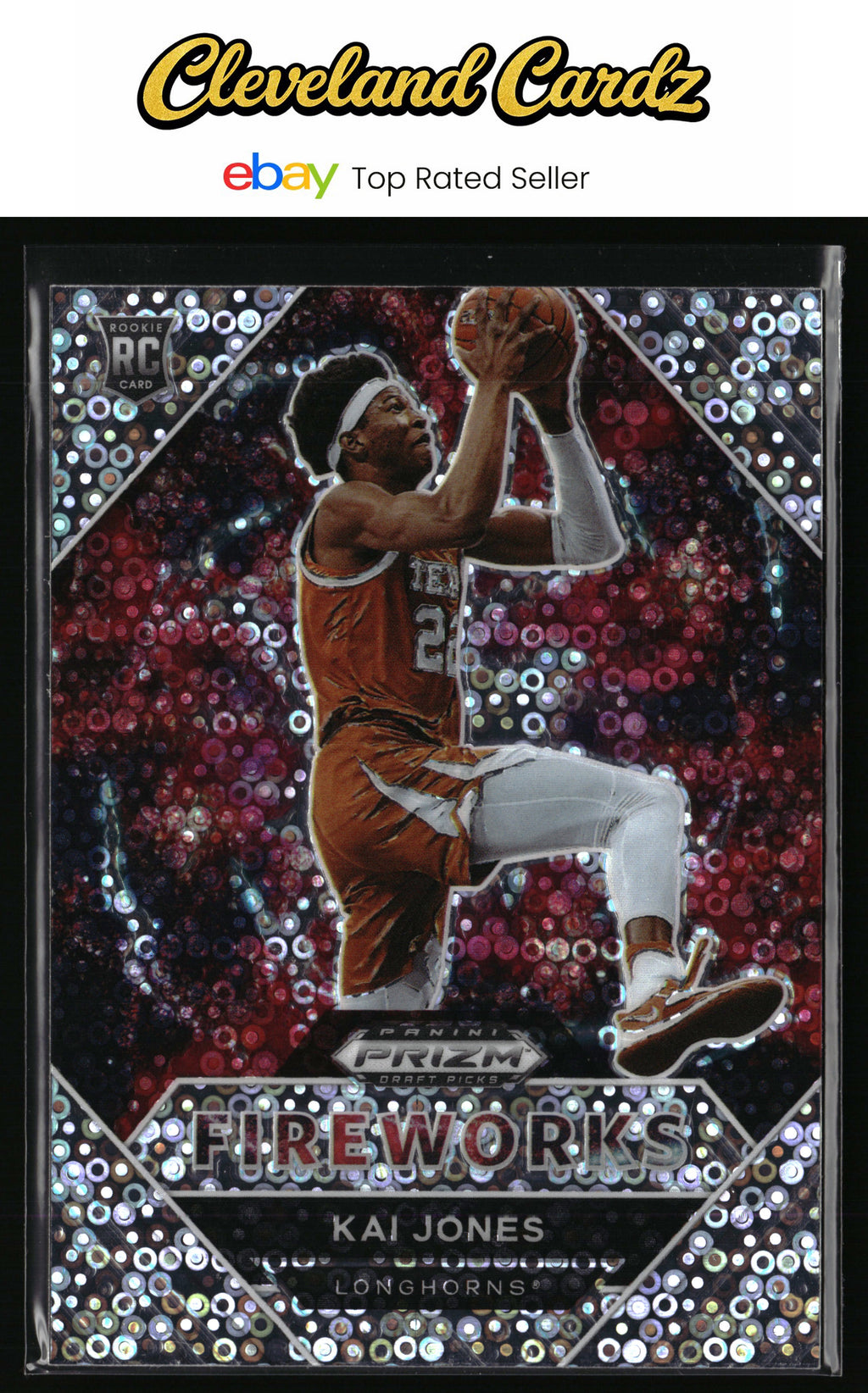 2021 Panini Prizm Draft Picks #12 Kai Jones Fireworks Prizms Circles